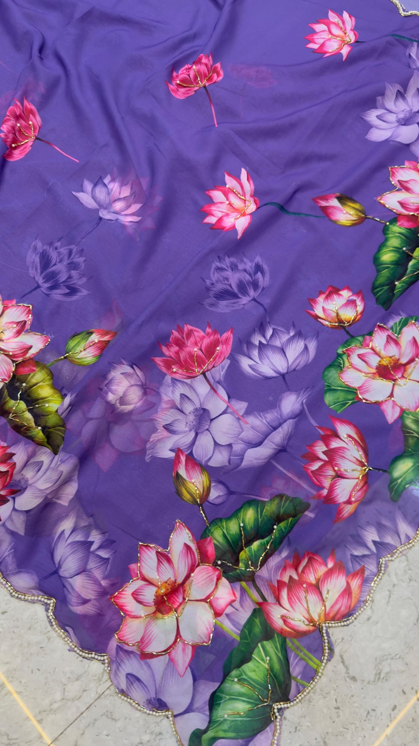 Pichwai Design Tabby silk