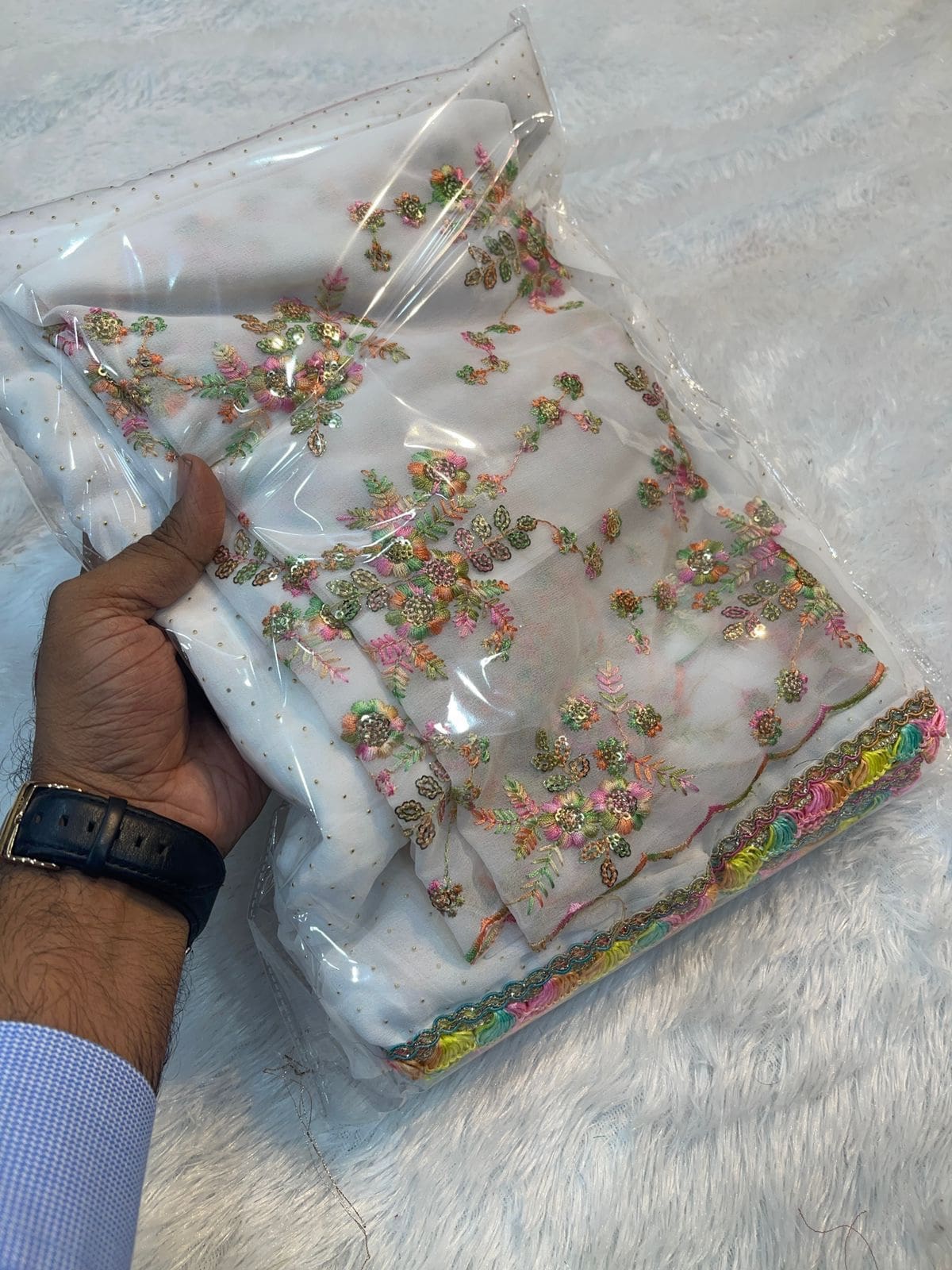 Multi Color lace Sarees