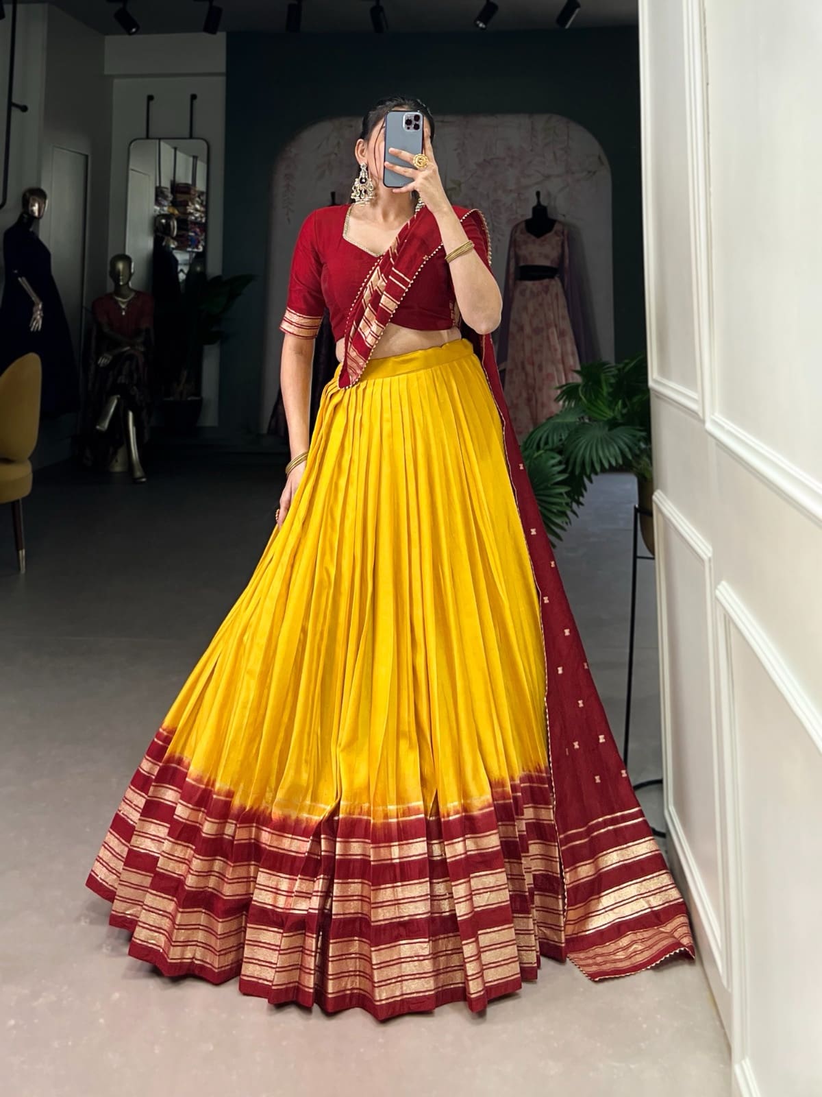 Dual shade lehenga