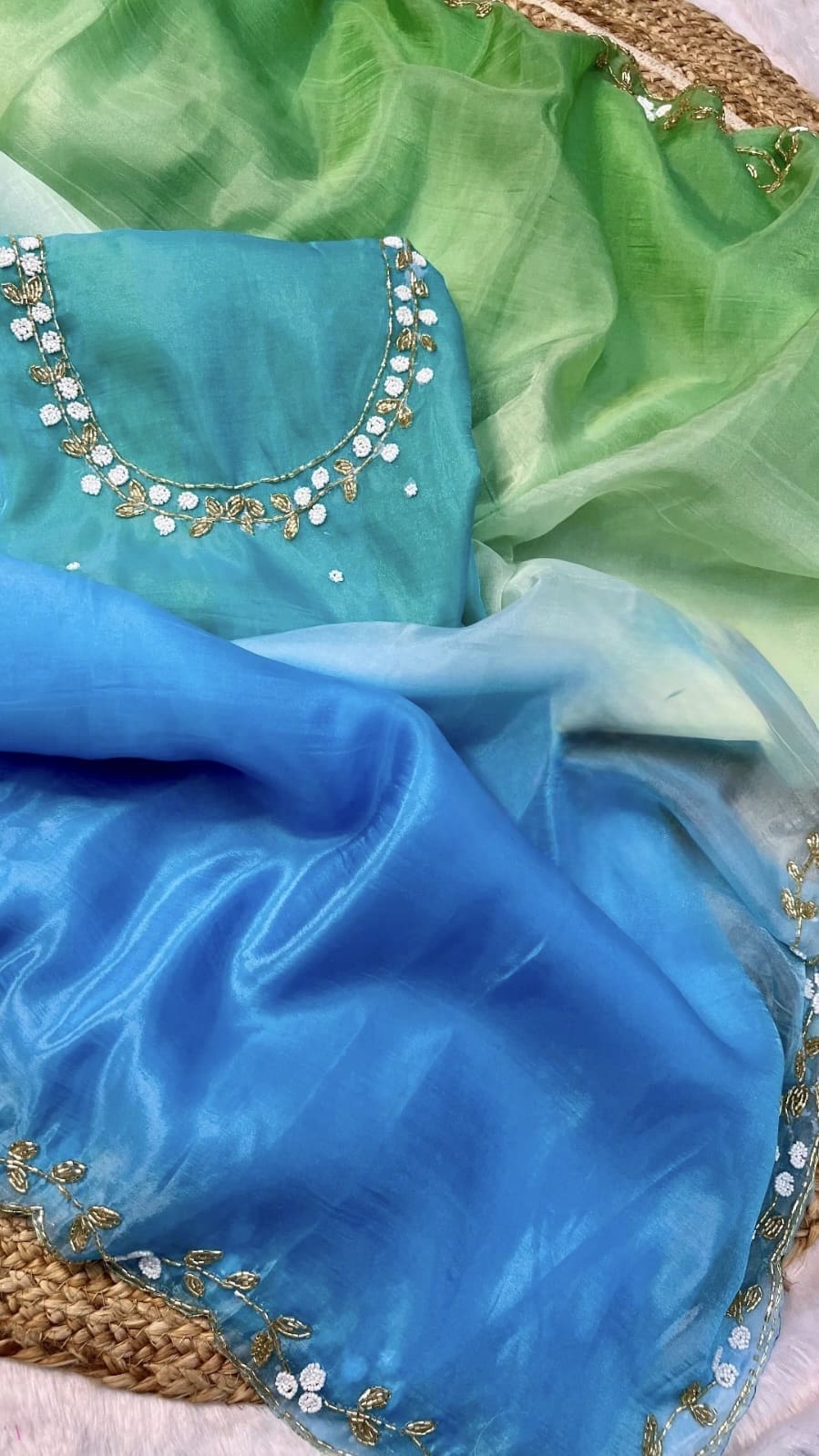 Triple Shaded Party Wear Sarees