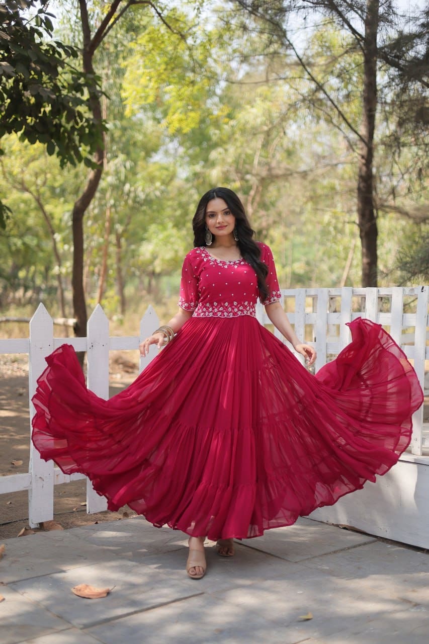 Full flared gowns