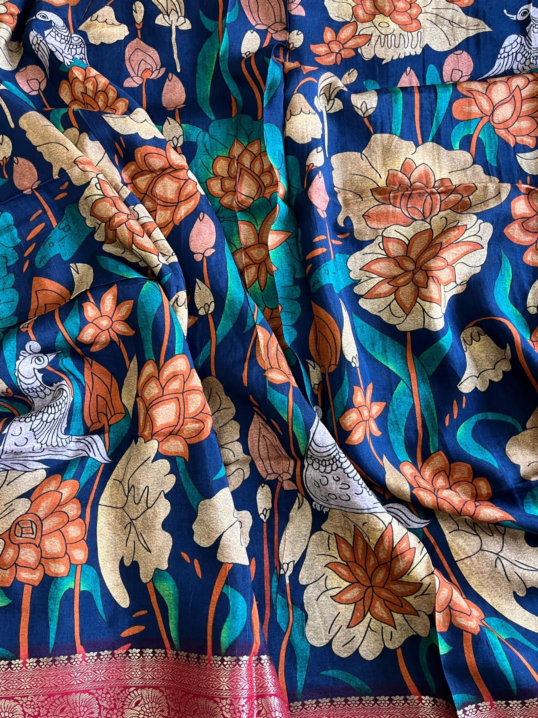 Kalamkari printed saree