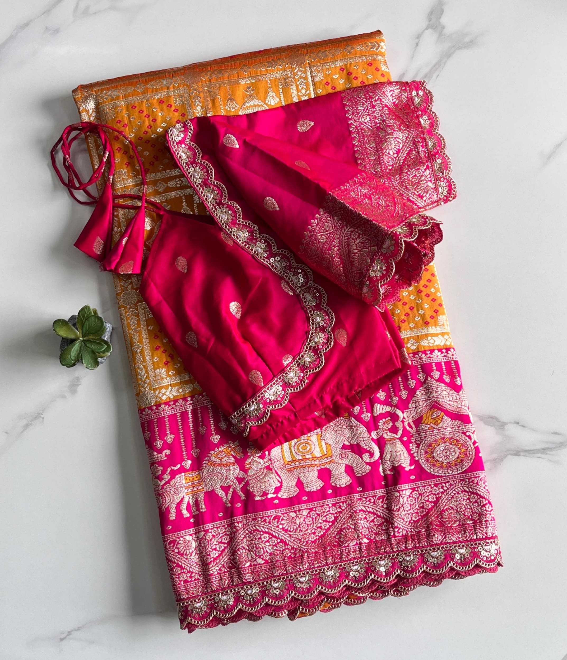 Dual Shade Patola Banarasi saree