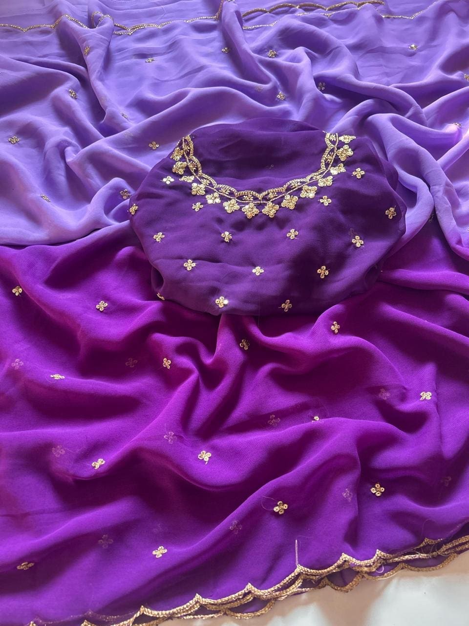 Dual Shade party wear saree