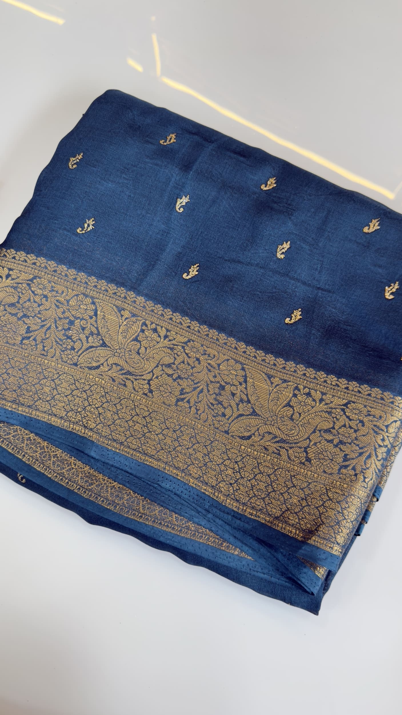 Jute Banarasi black saree