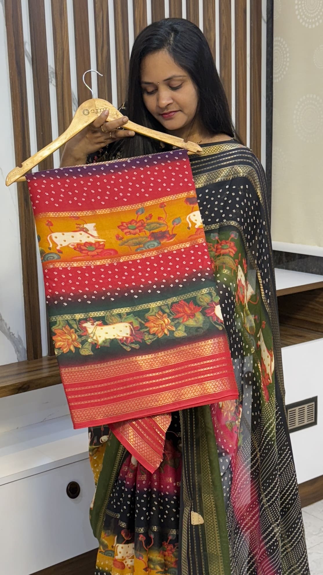Pichwai Multi Colour saree