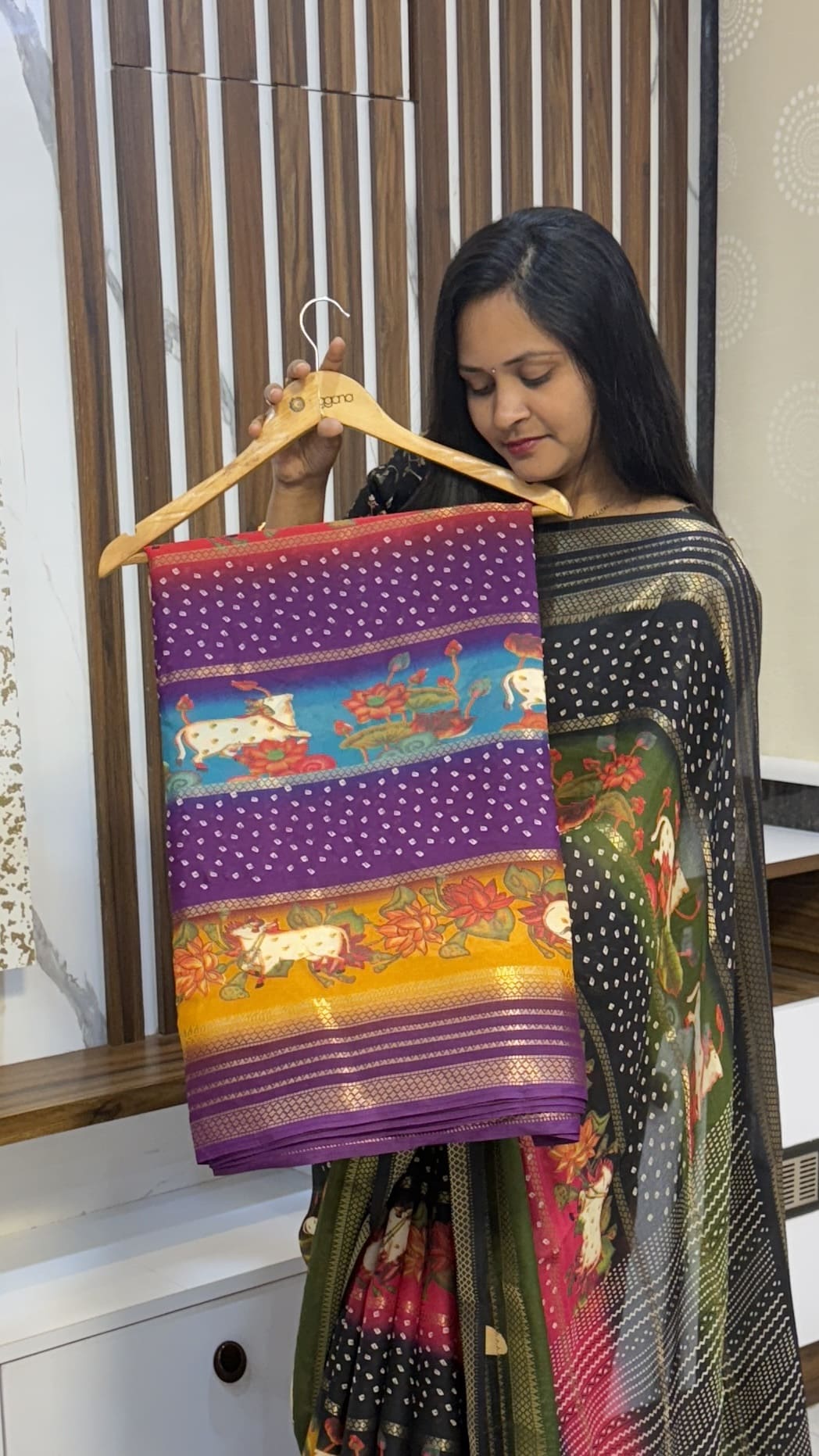 Pichwai Multi Colour saree