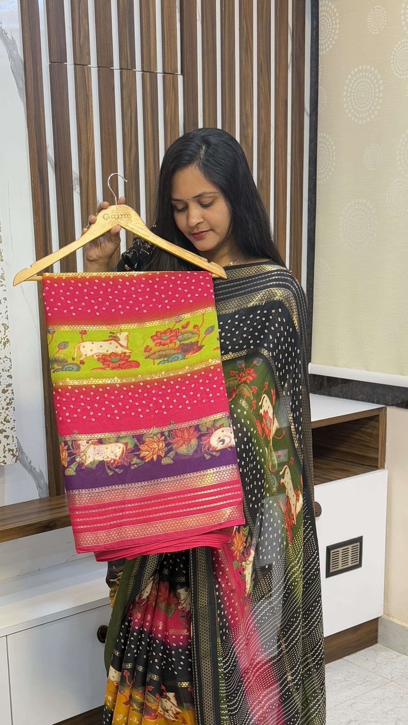 Pichwai Multi Colour saree