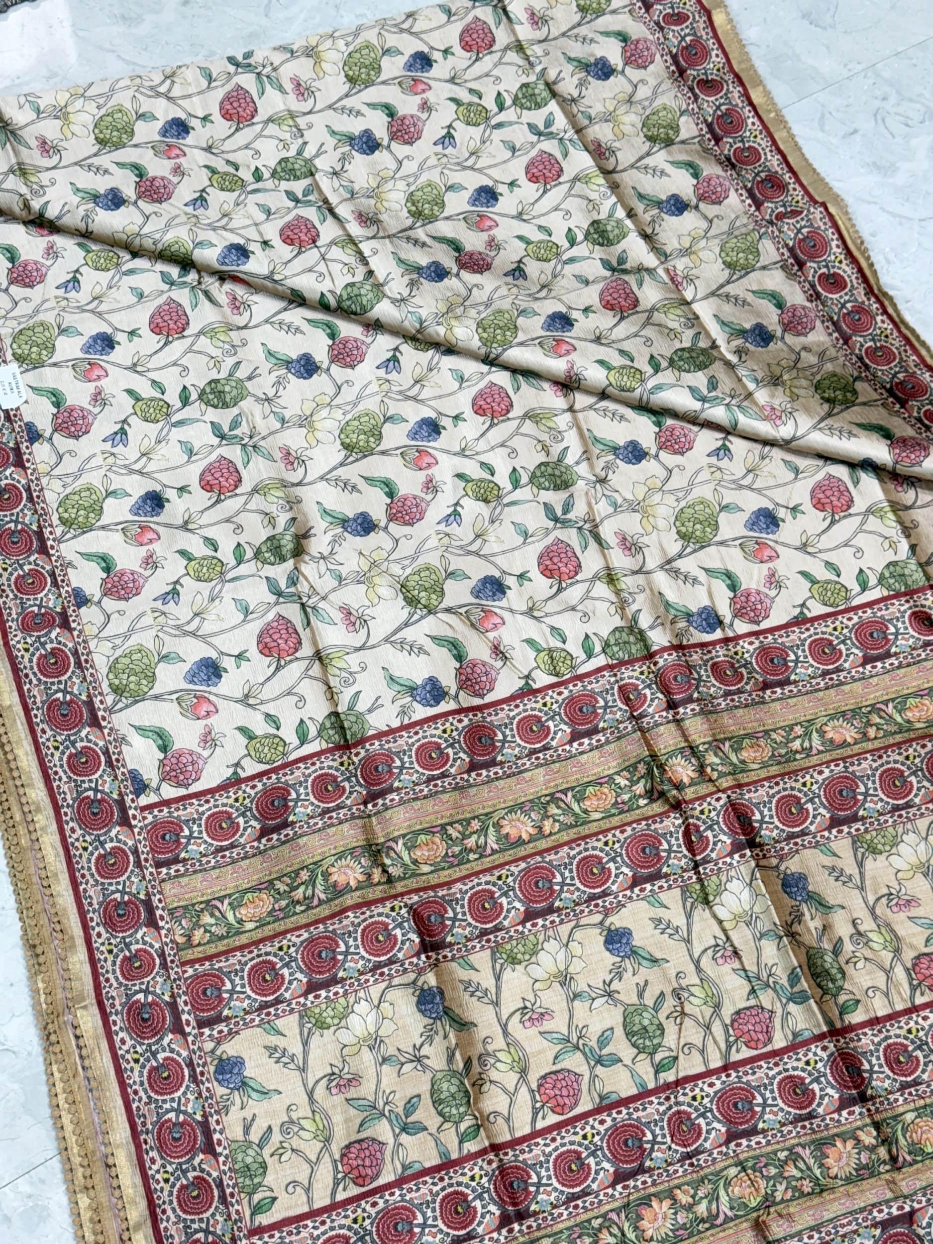 Fancy floral Tussar