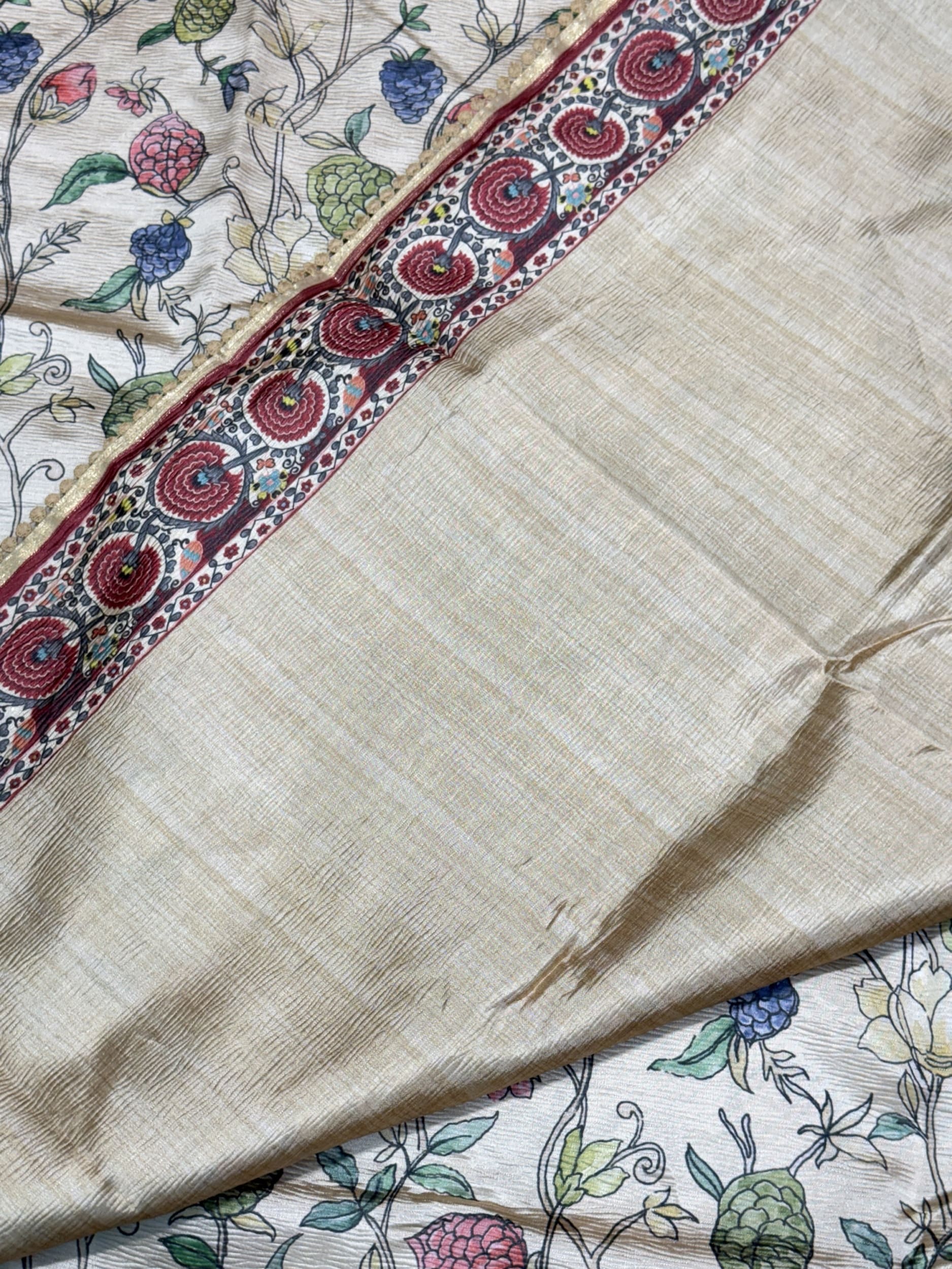 Fancy floral Tussar