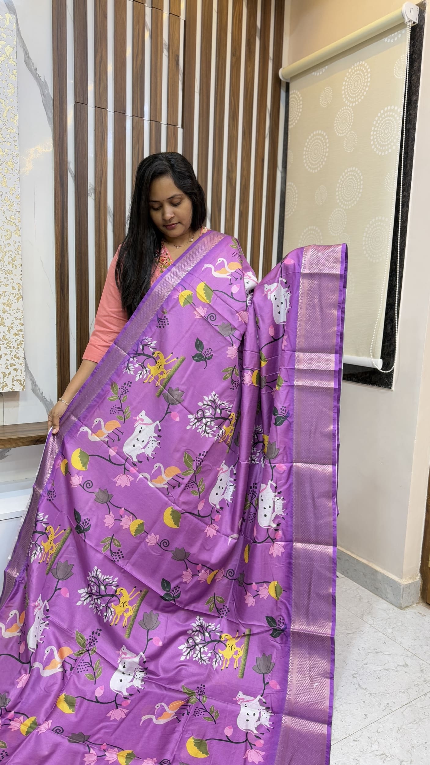 Pichwai Design Jungle Theme Saree
