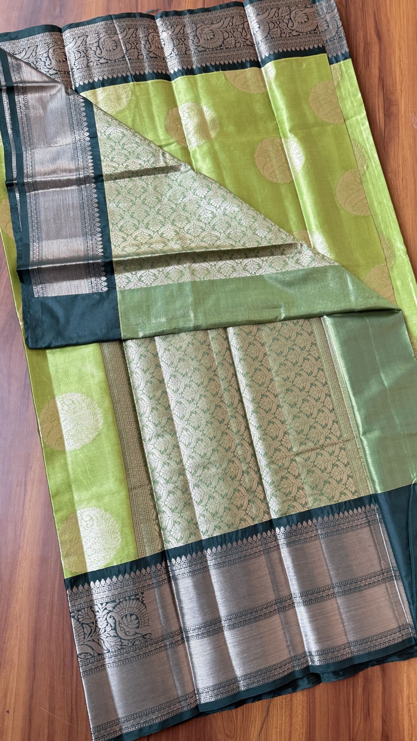 Green Banarasi Pattu saree