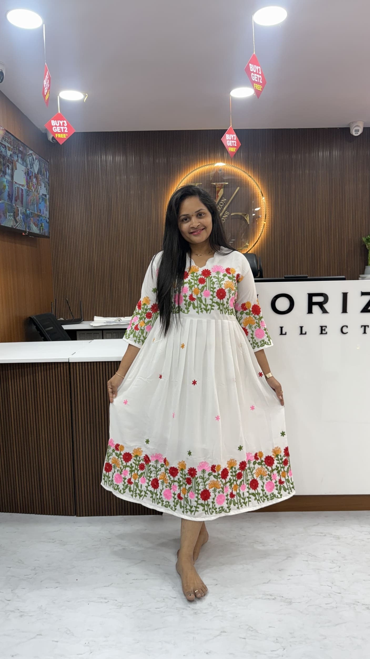 Floral Georgette frocks