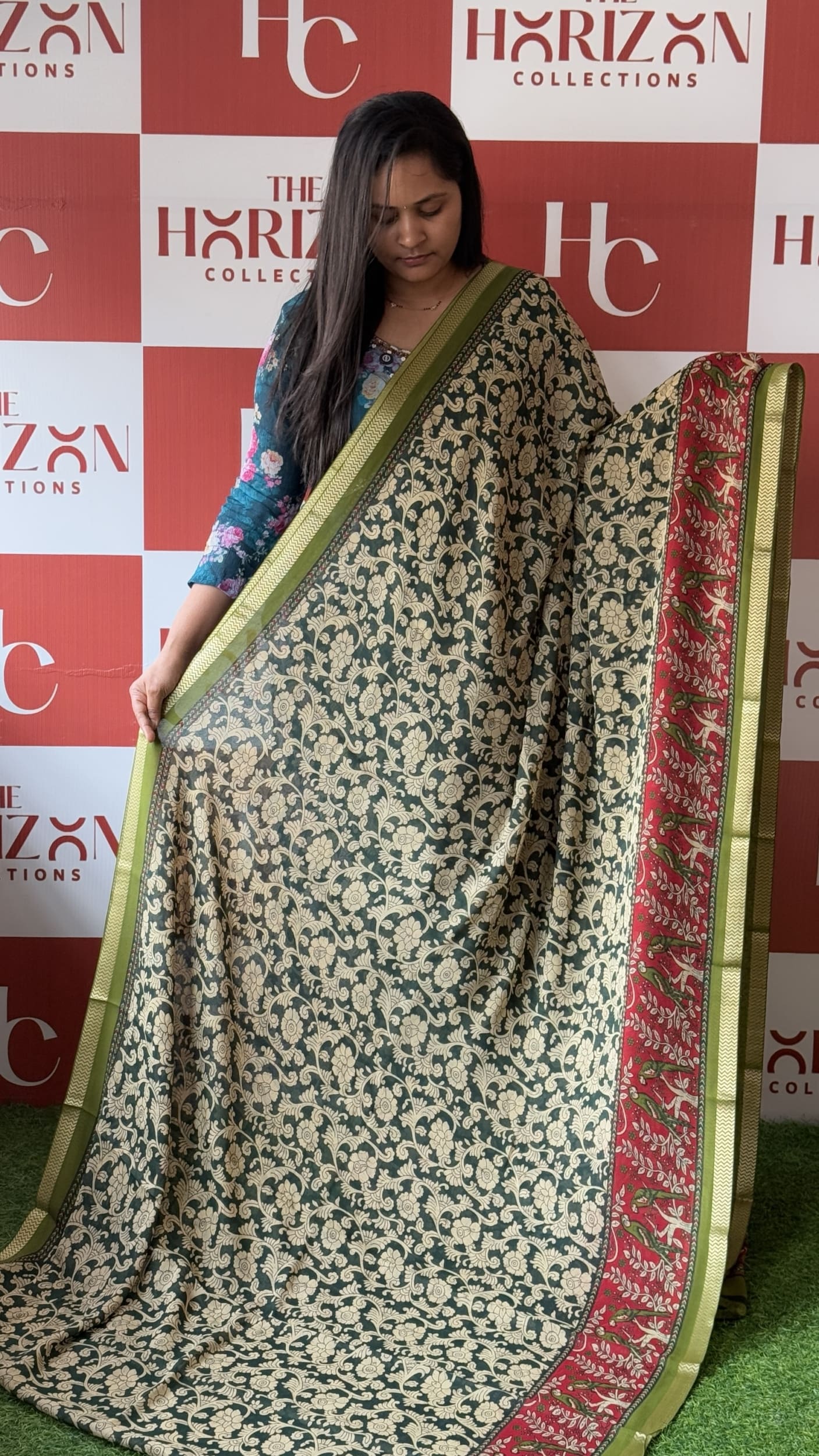 Georgette Kalamkari Saree