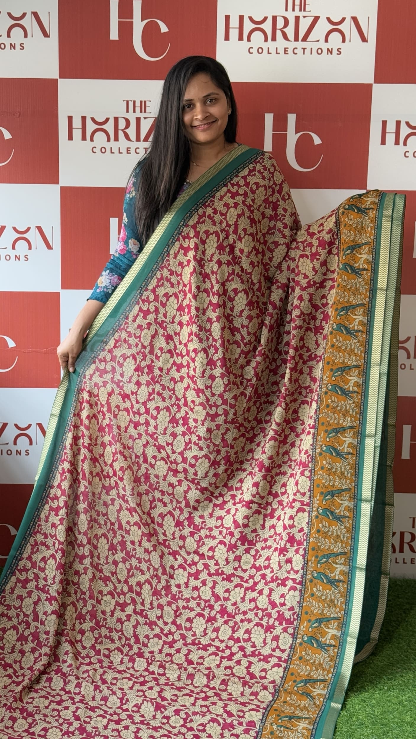 Georgette Kalamkari Saree