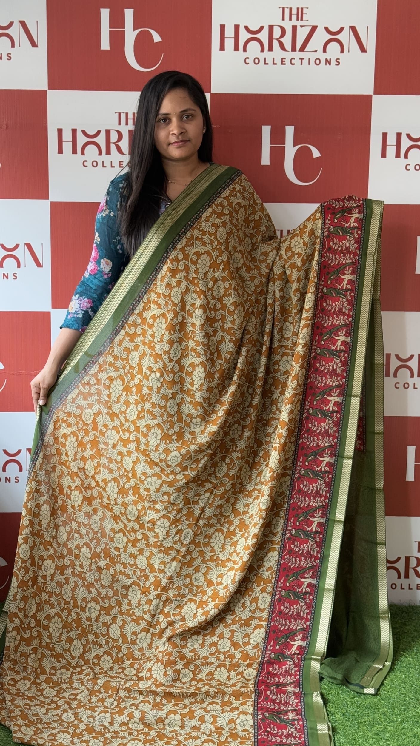 Georgette Kalamkari Saree