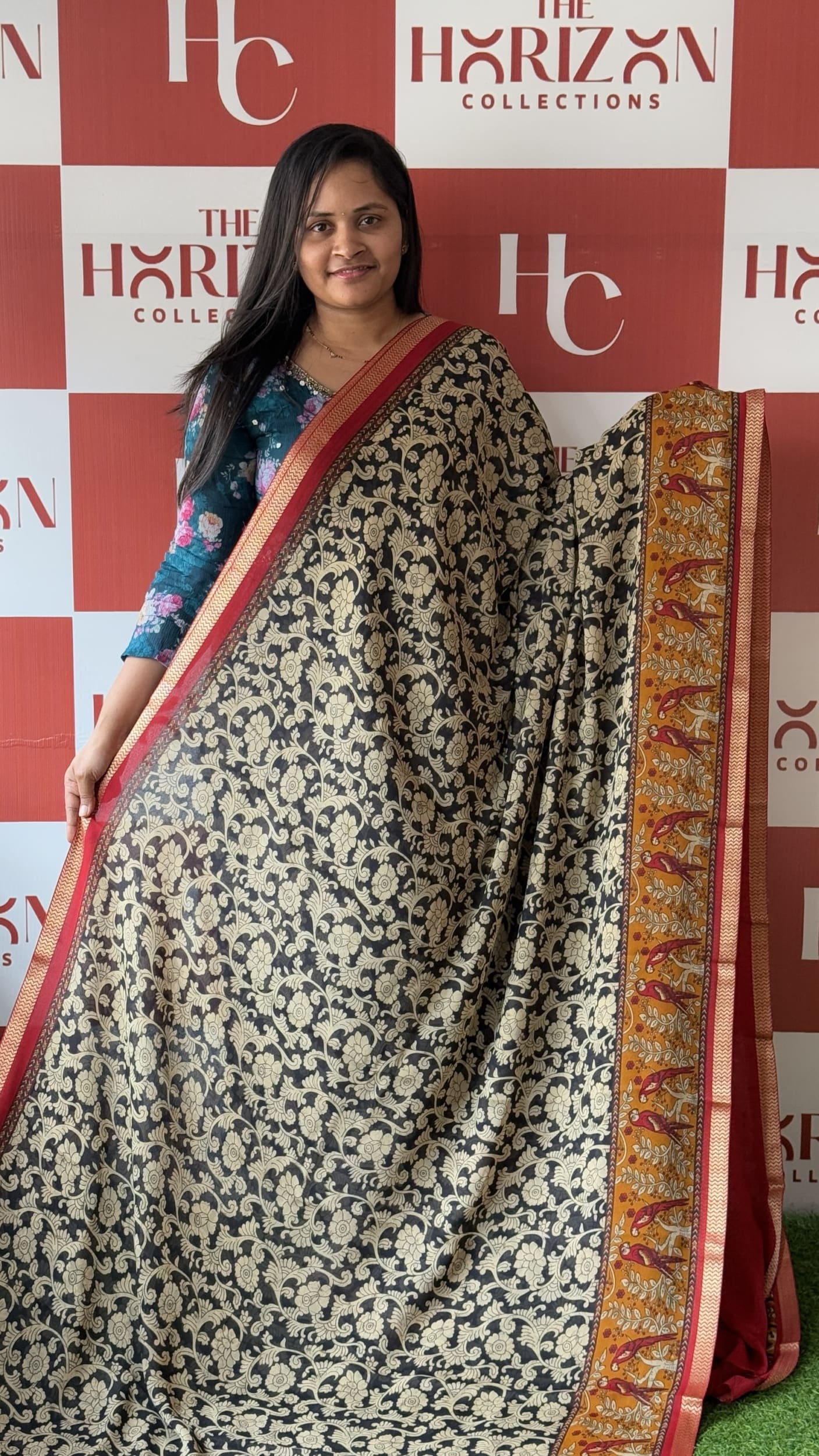 Georgette Kalamkari Saree