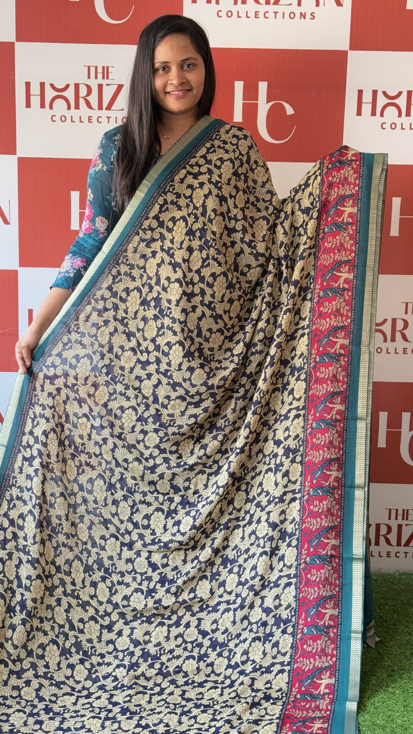 Georgette Kalamkari Saree