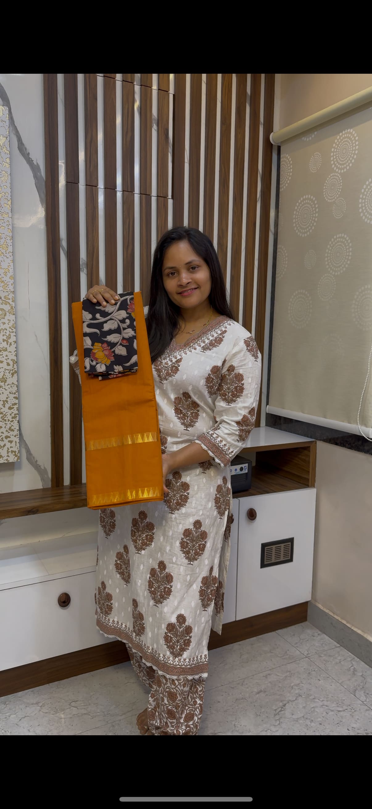 Mangalgiri Cotton Sarees with Kalamkari blouses