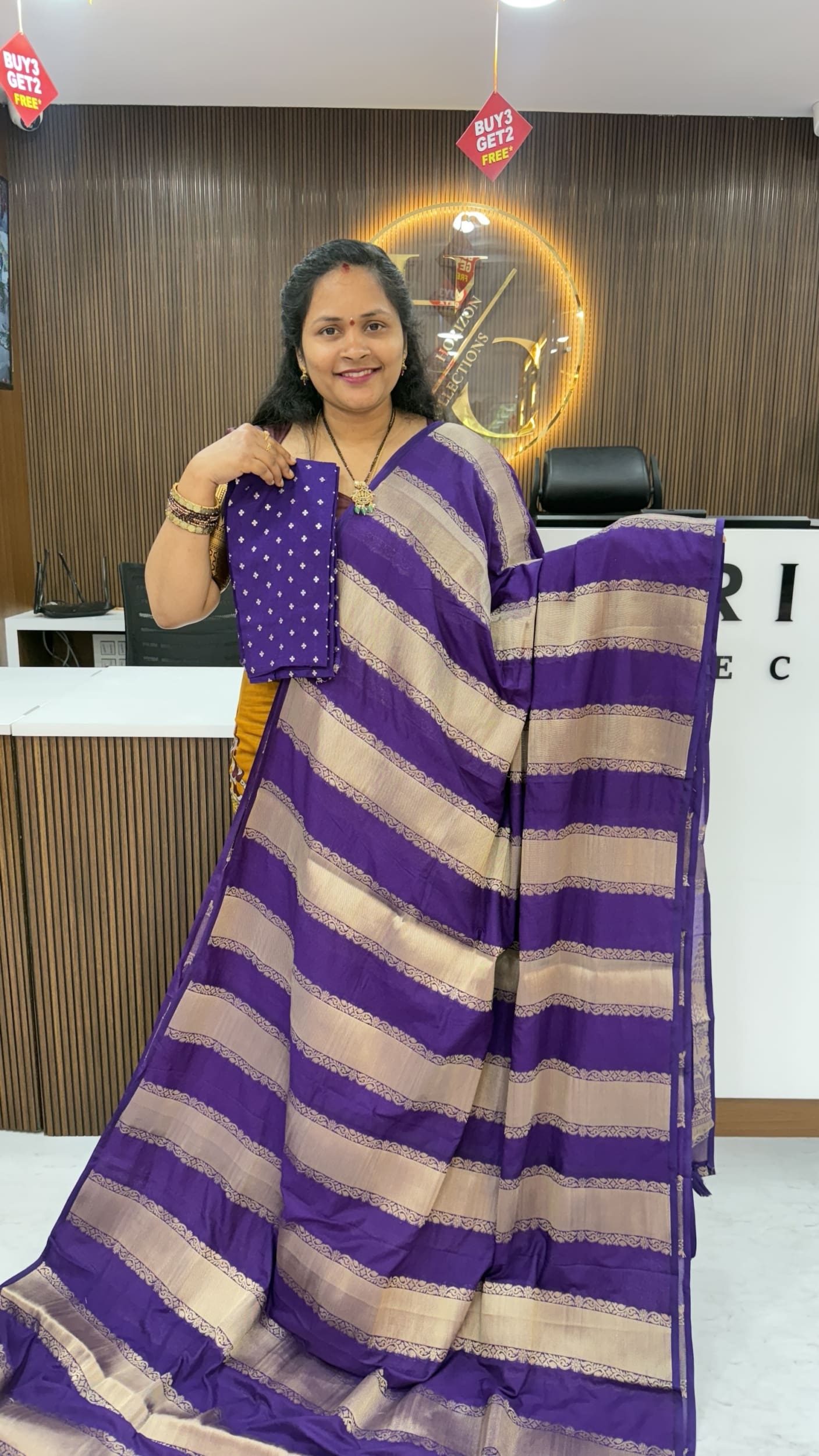 Banarasi Georgette Zari Stripes