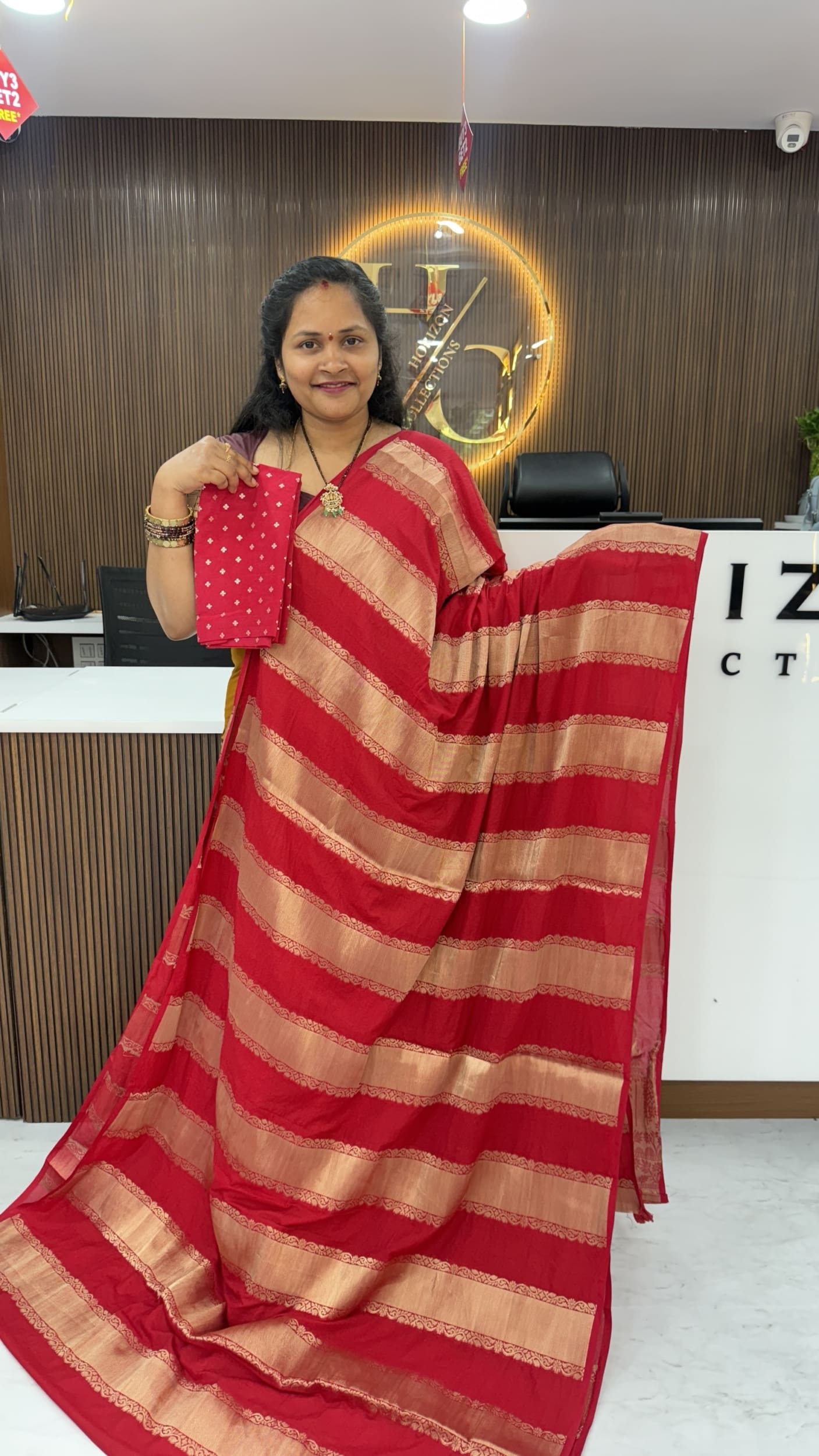 Banarasi Georgette Zari Stripes