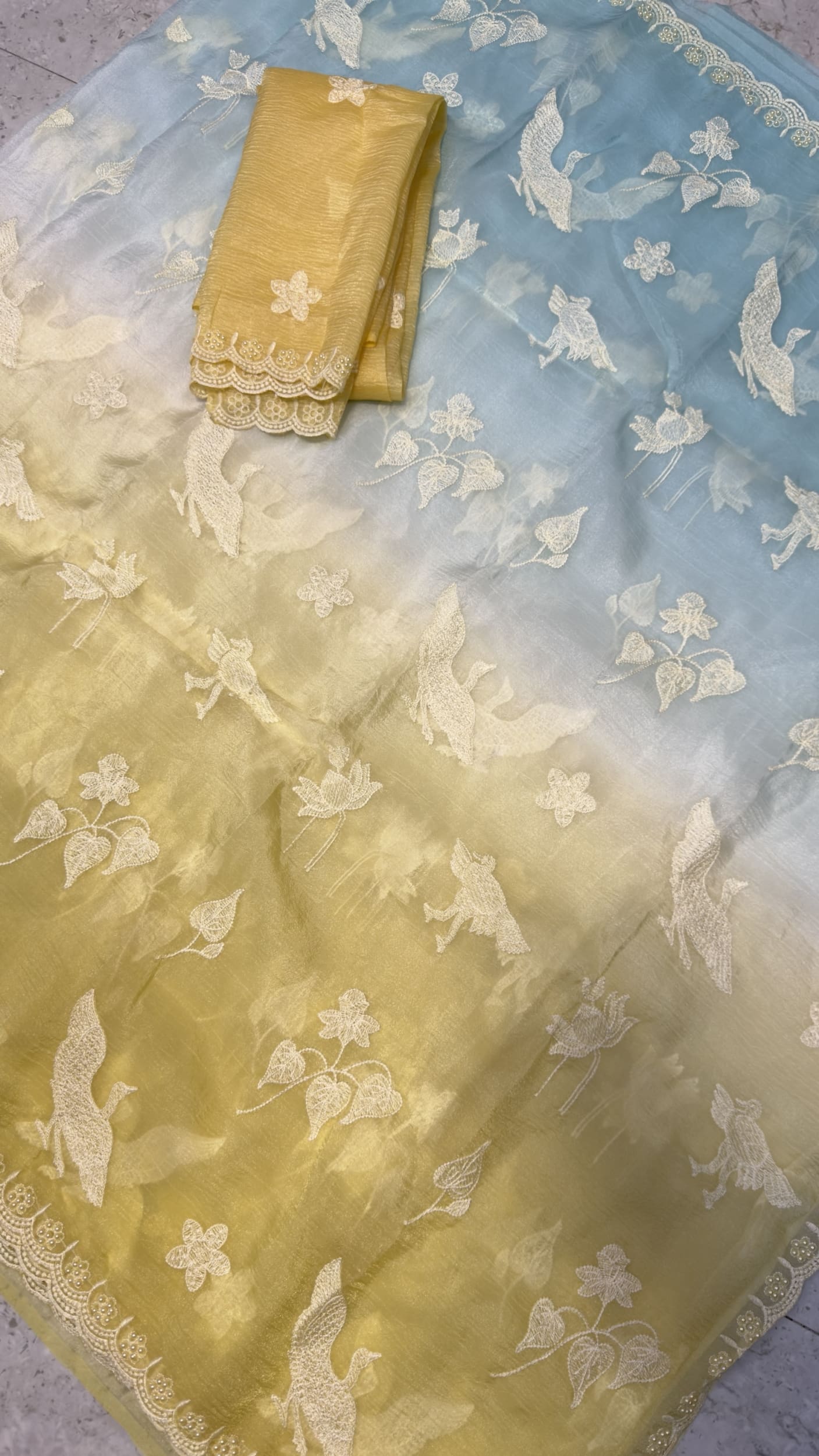 Tussar crush party wear saree