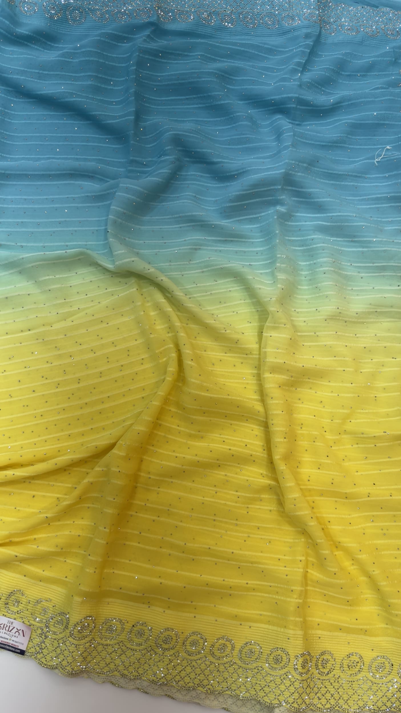 Dual shade party wear saree