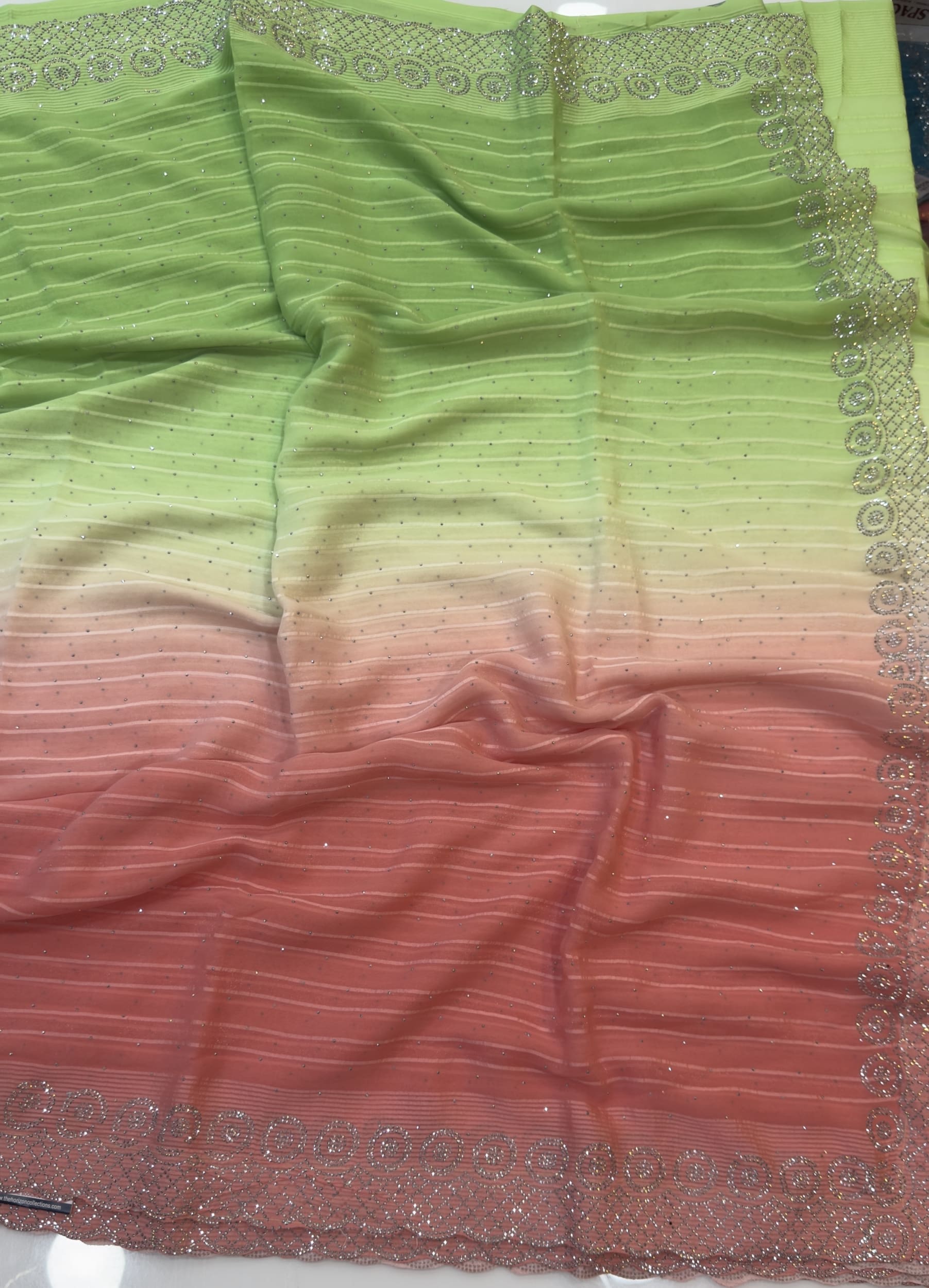 Dual shade party wear saree