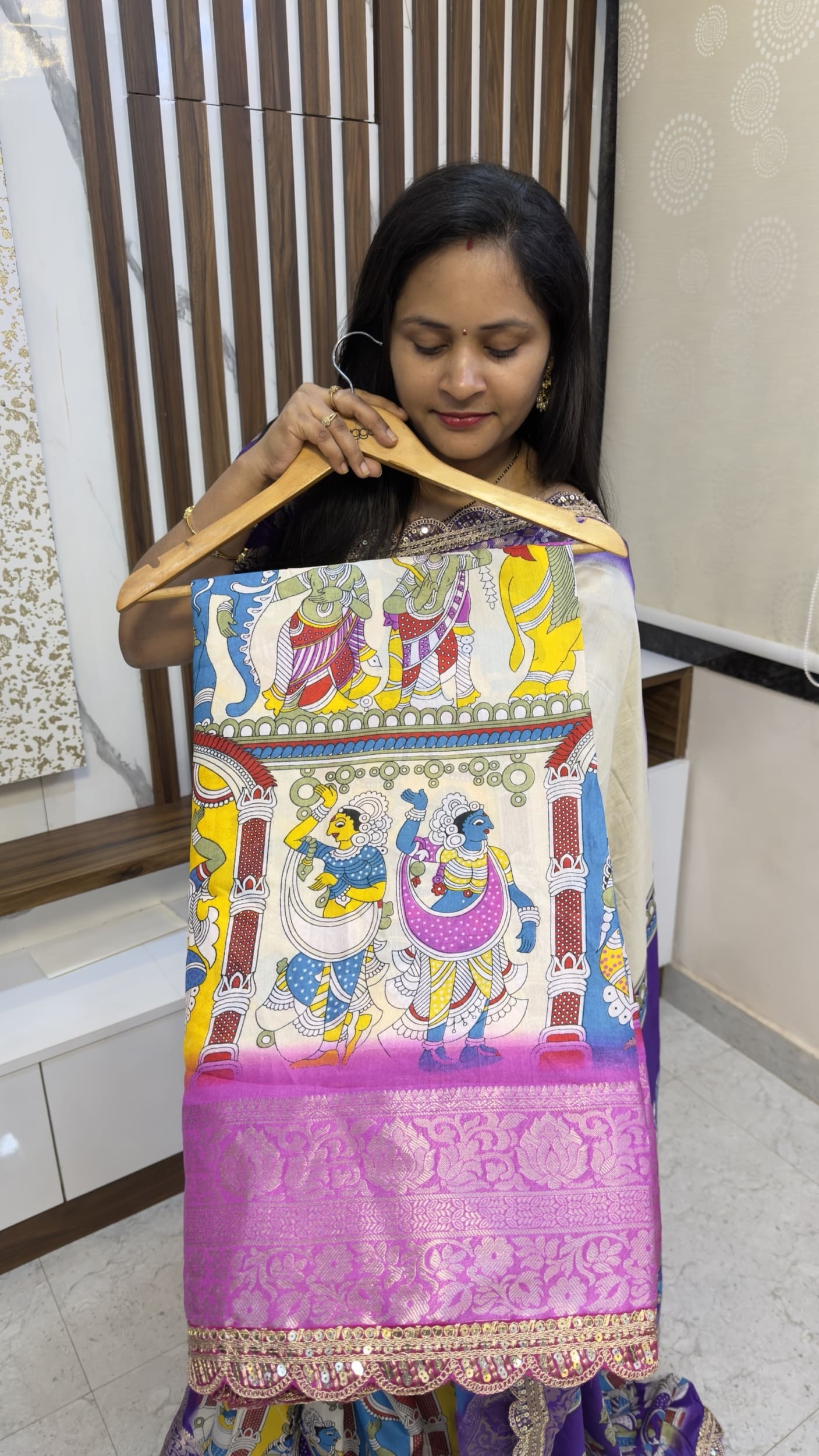 Laced Border Dola Silk Saree