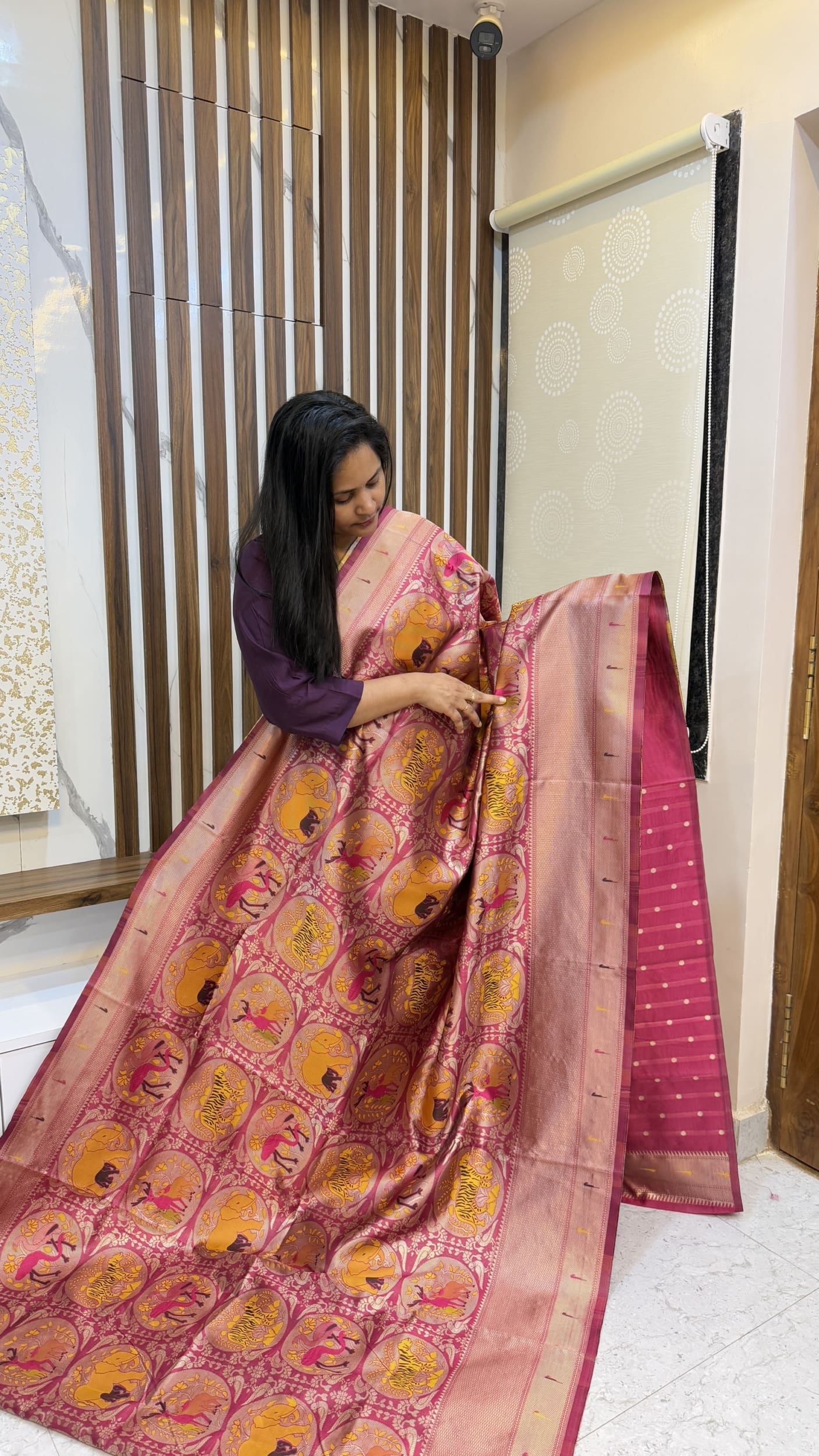 Kanjivaram Jungle theme Sarees