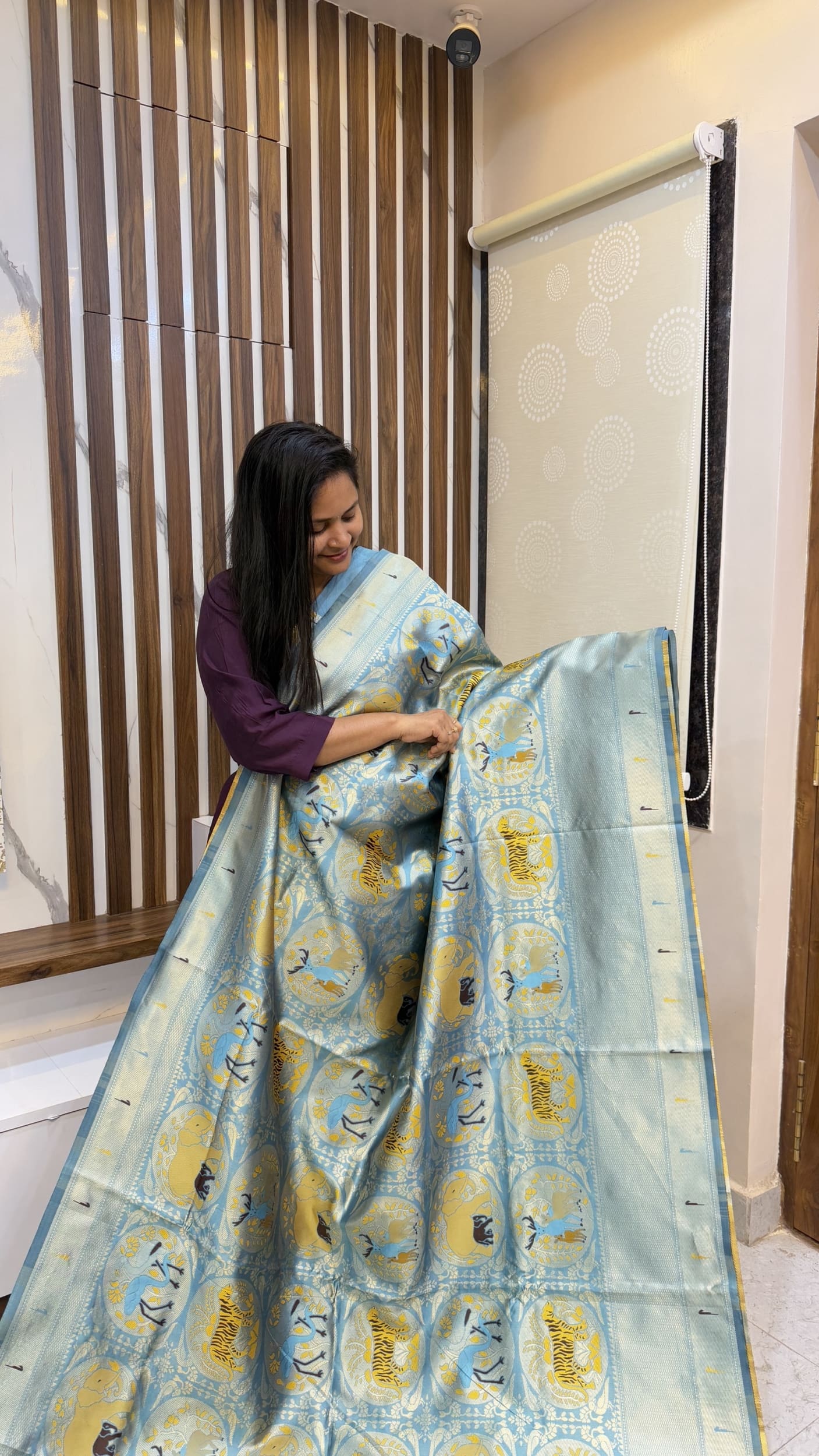 Kanjivaram Jungle theme Sarees