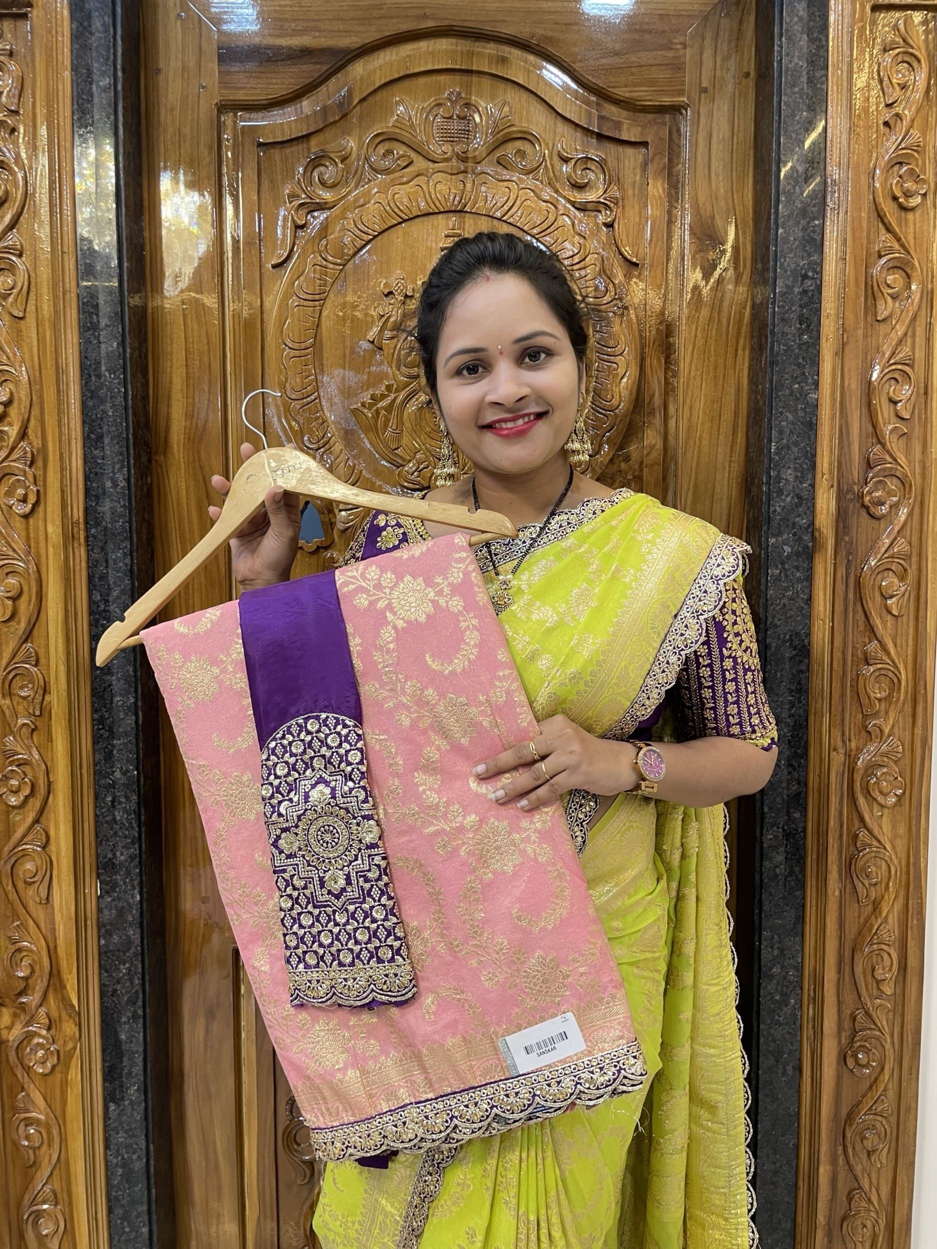 Viscose Banarasi Georgette Party wear saree