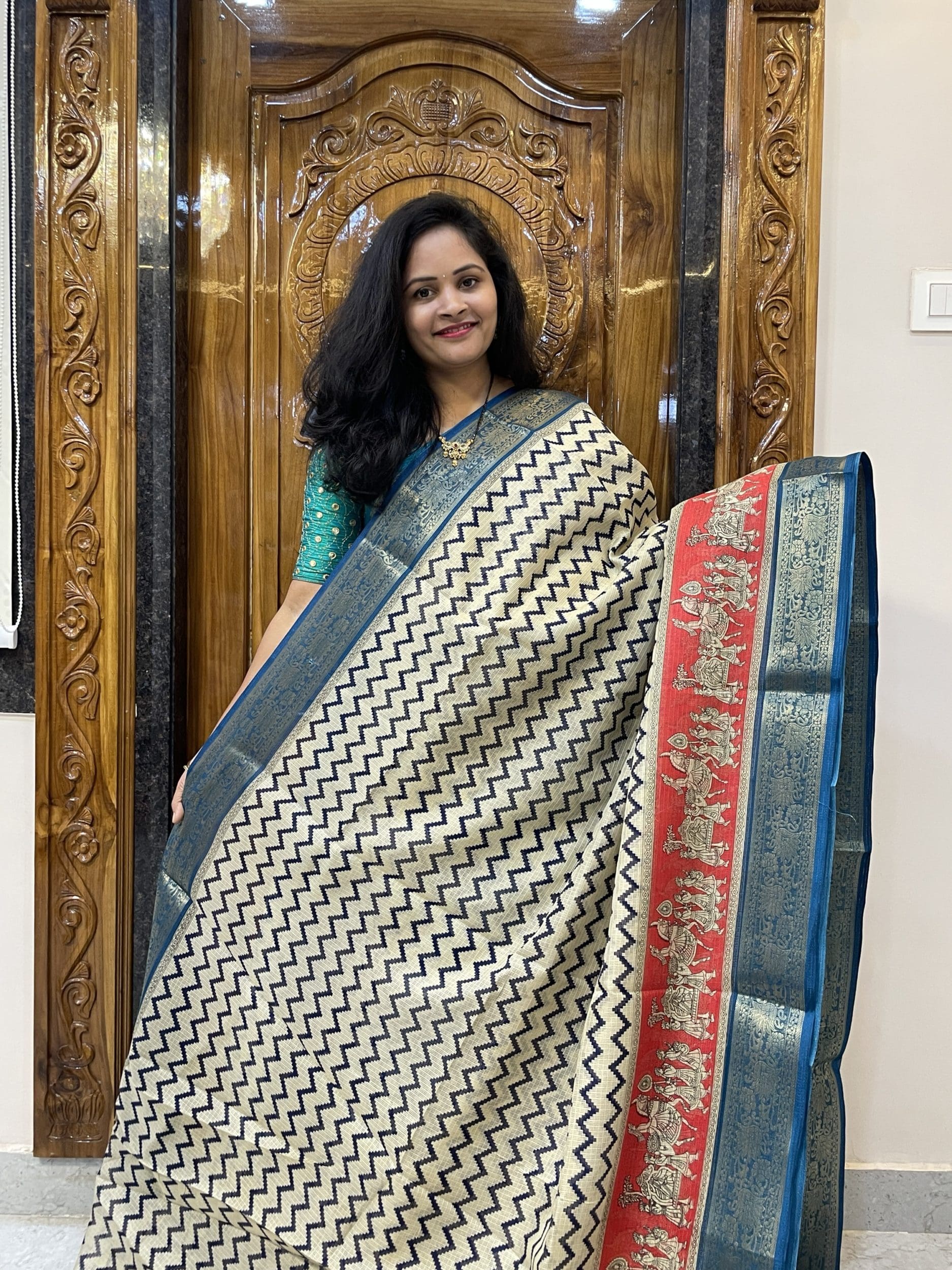 Kota Checks With Madhubani Design
