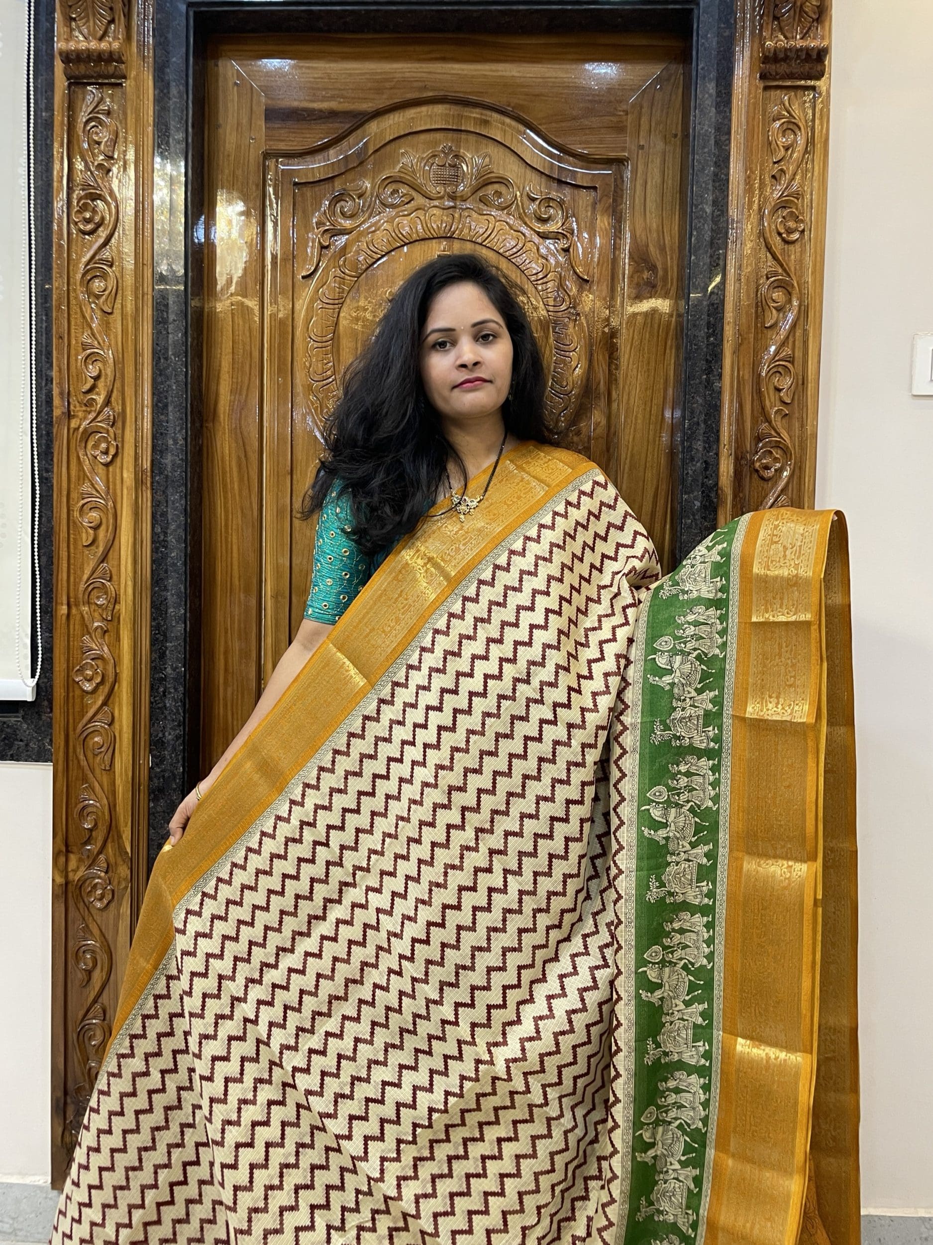 Kota Checks With Madhubani Design