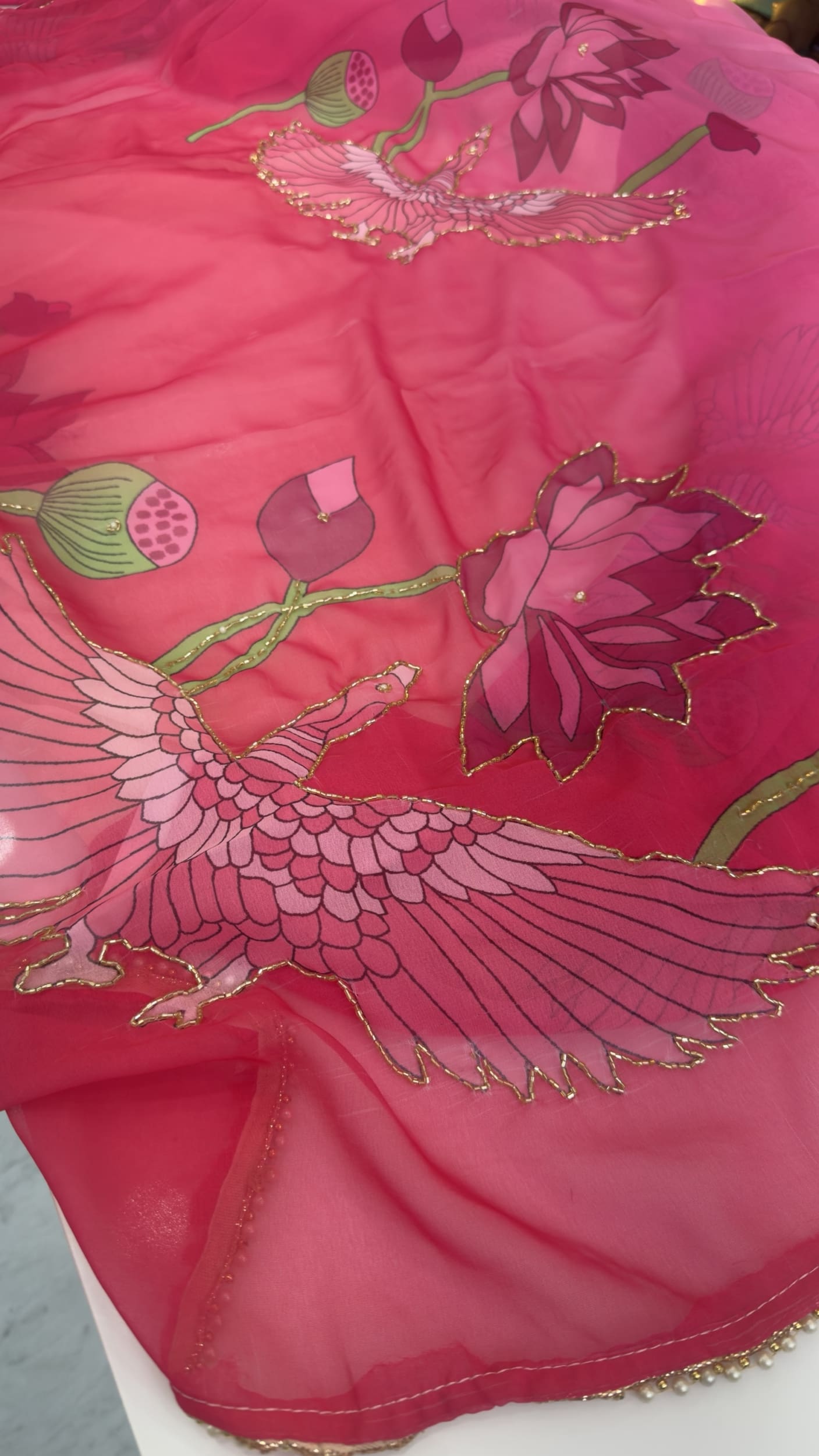 Pink Designer Saree