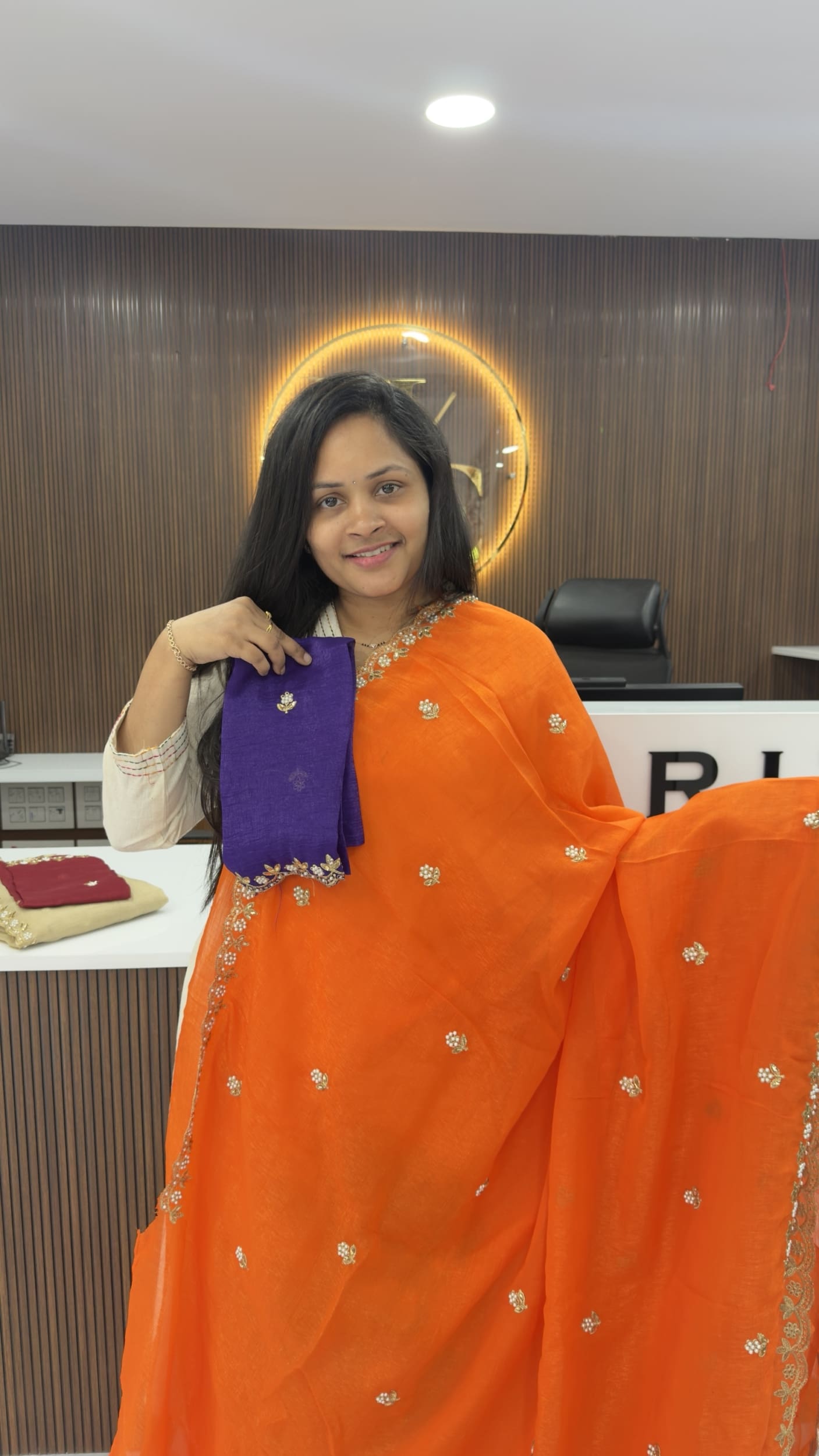 Pearl Border Party Wear Srees