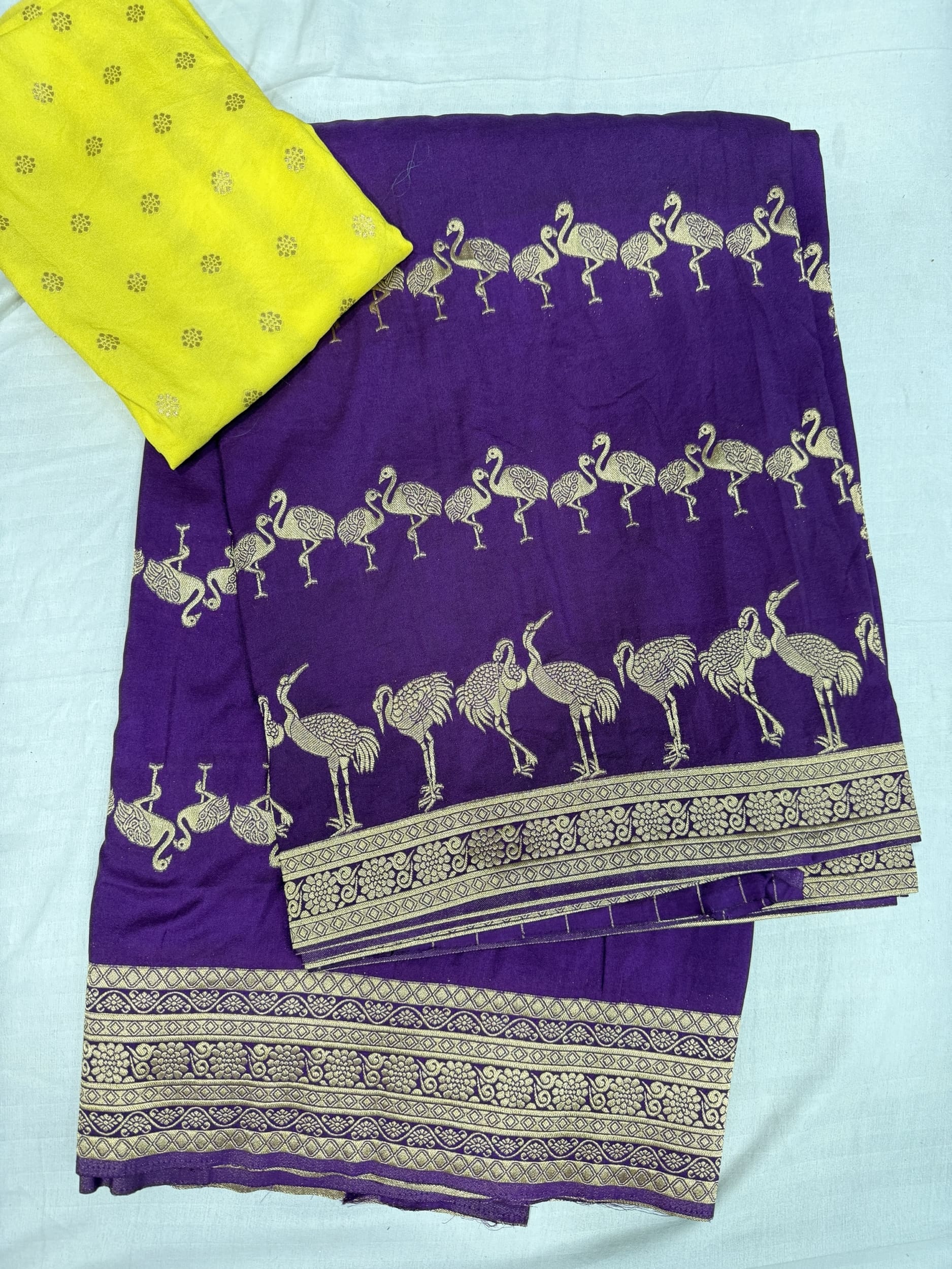 Banarasi sarees with cranes design