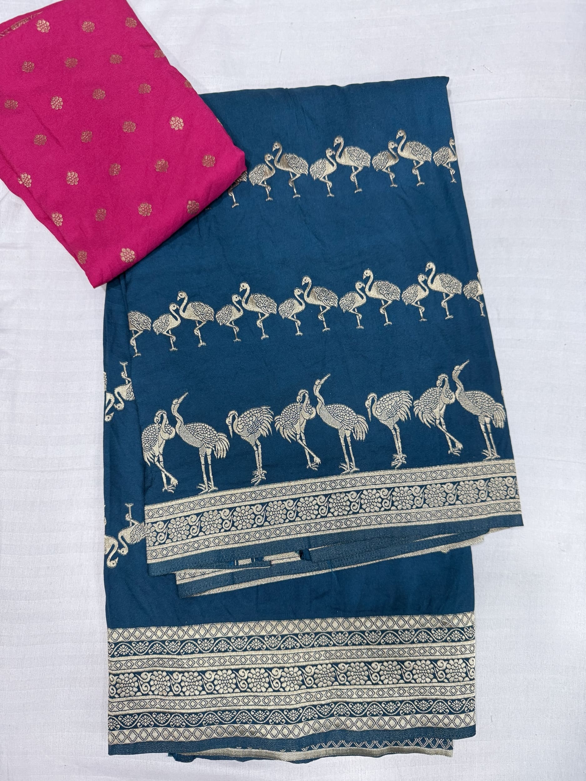 Banarasi sarees with cranes design