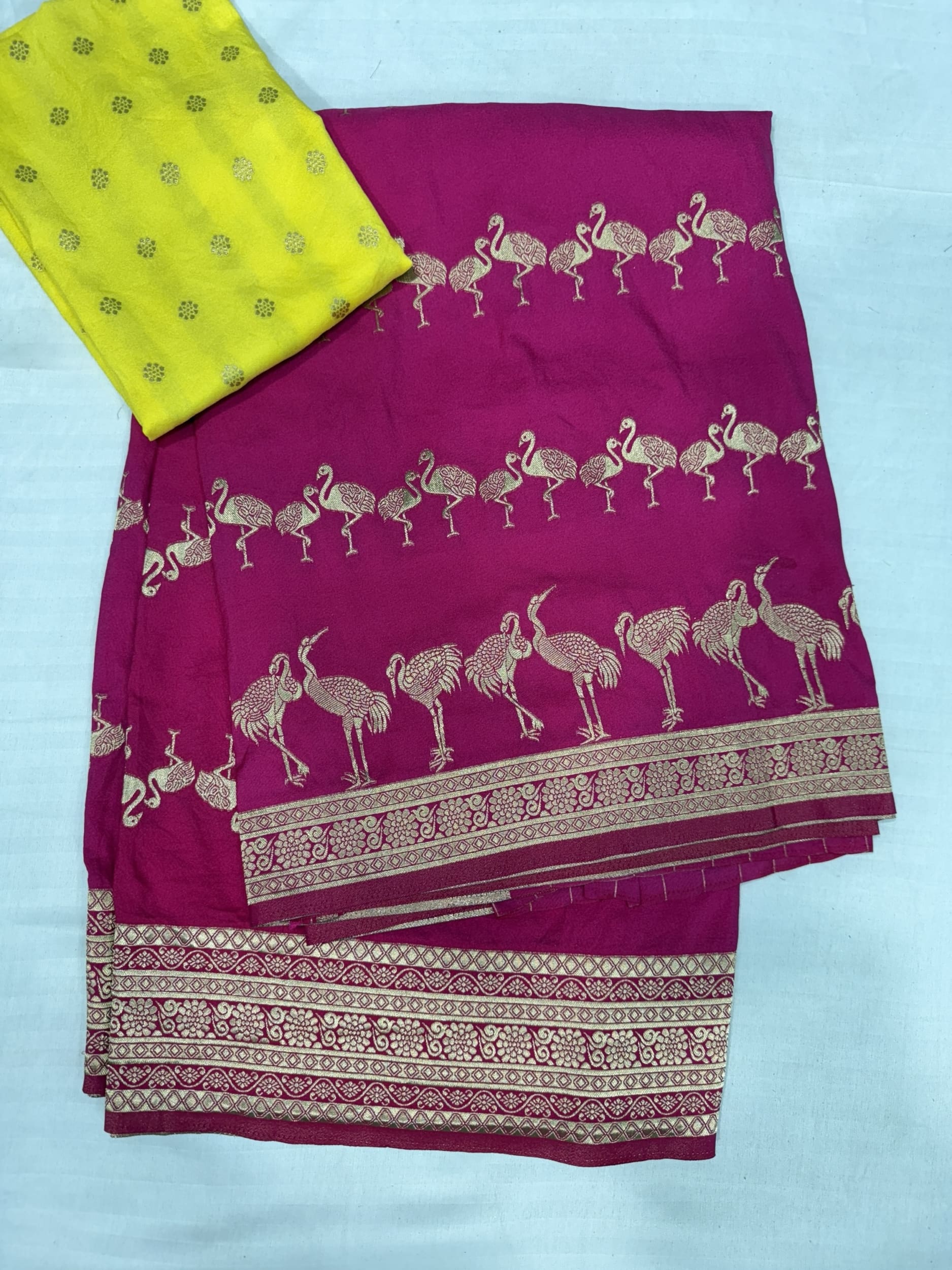 Banarasi sarees with cranes design