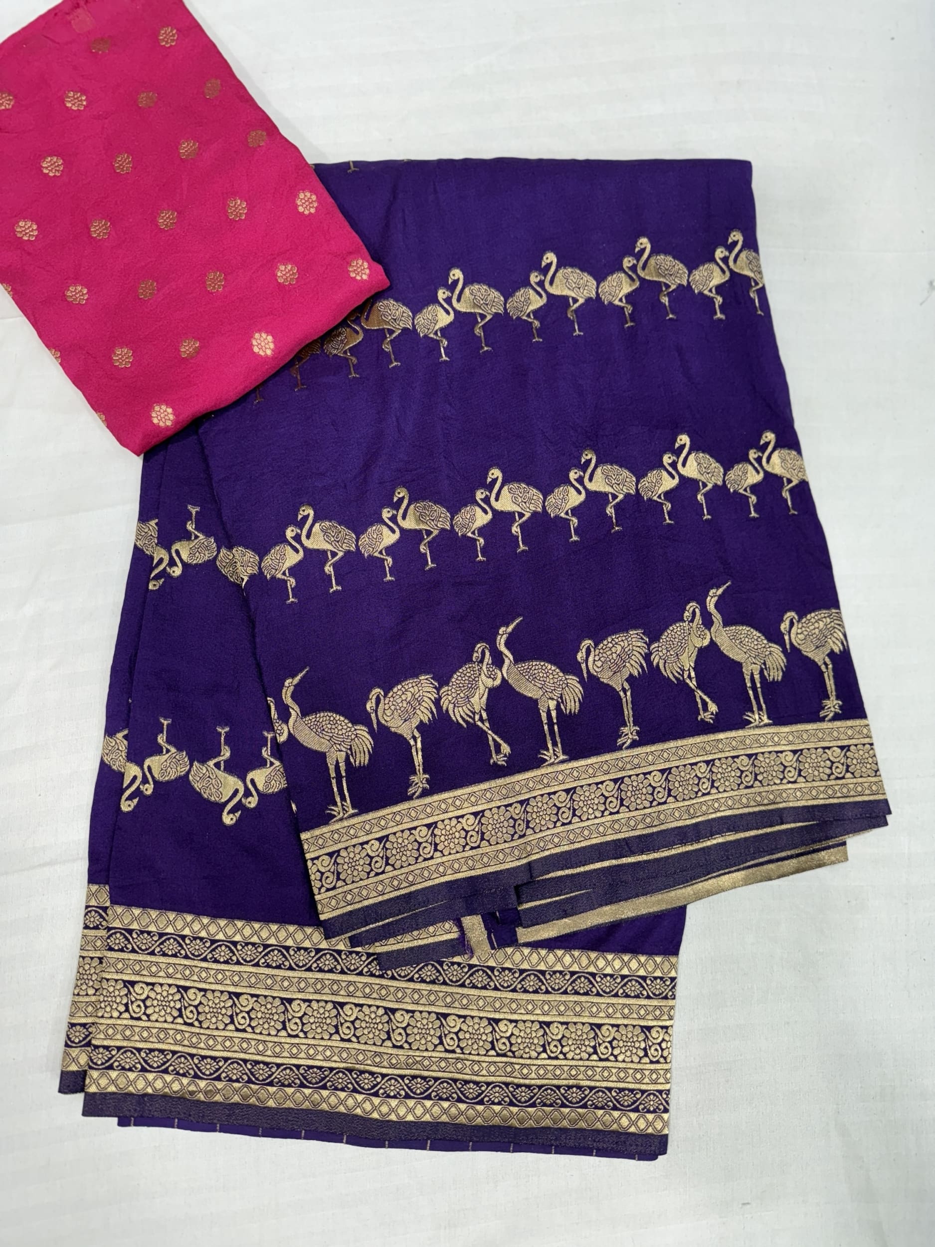Banarasi sarees with cranes design