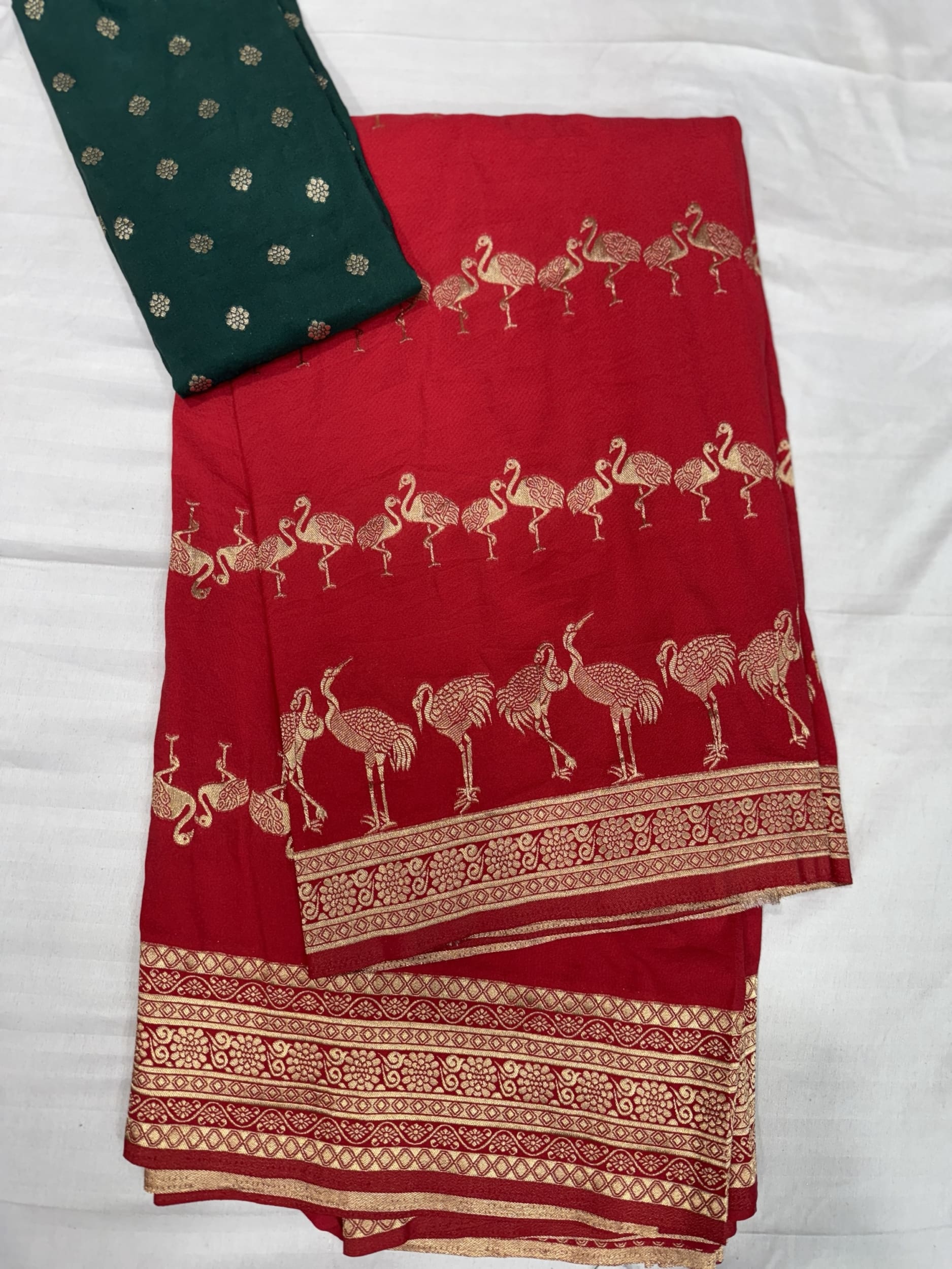 Banarasi sarees with cranes design