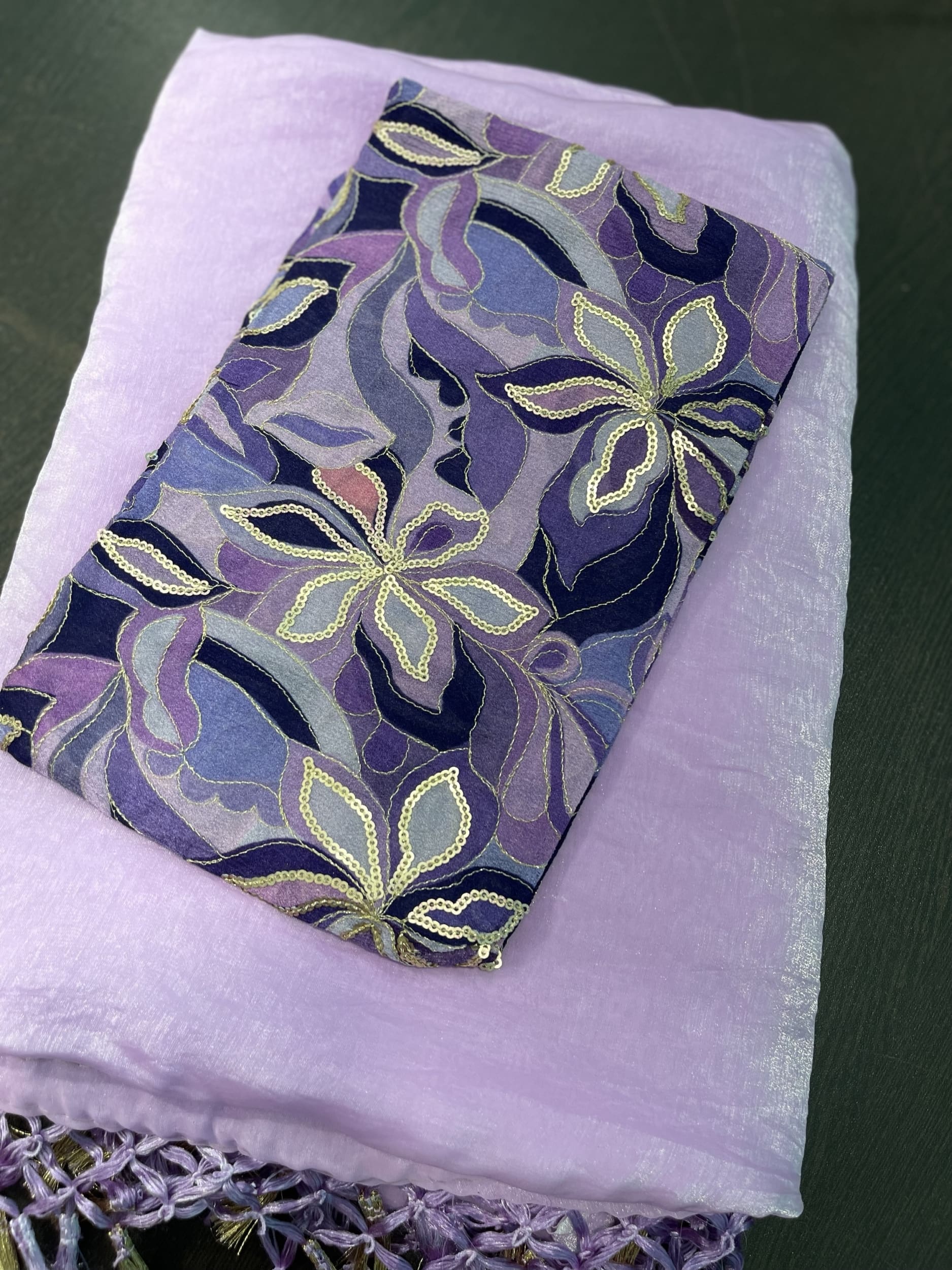 Space silk saree