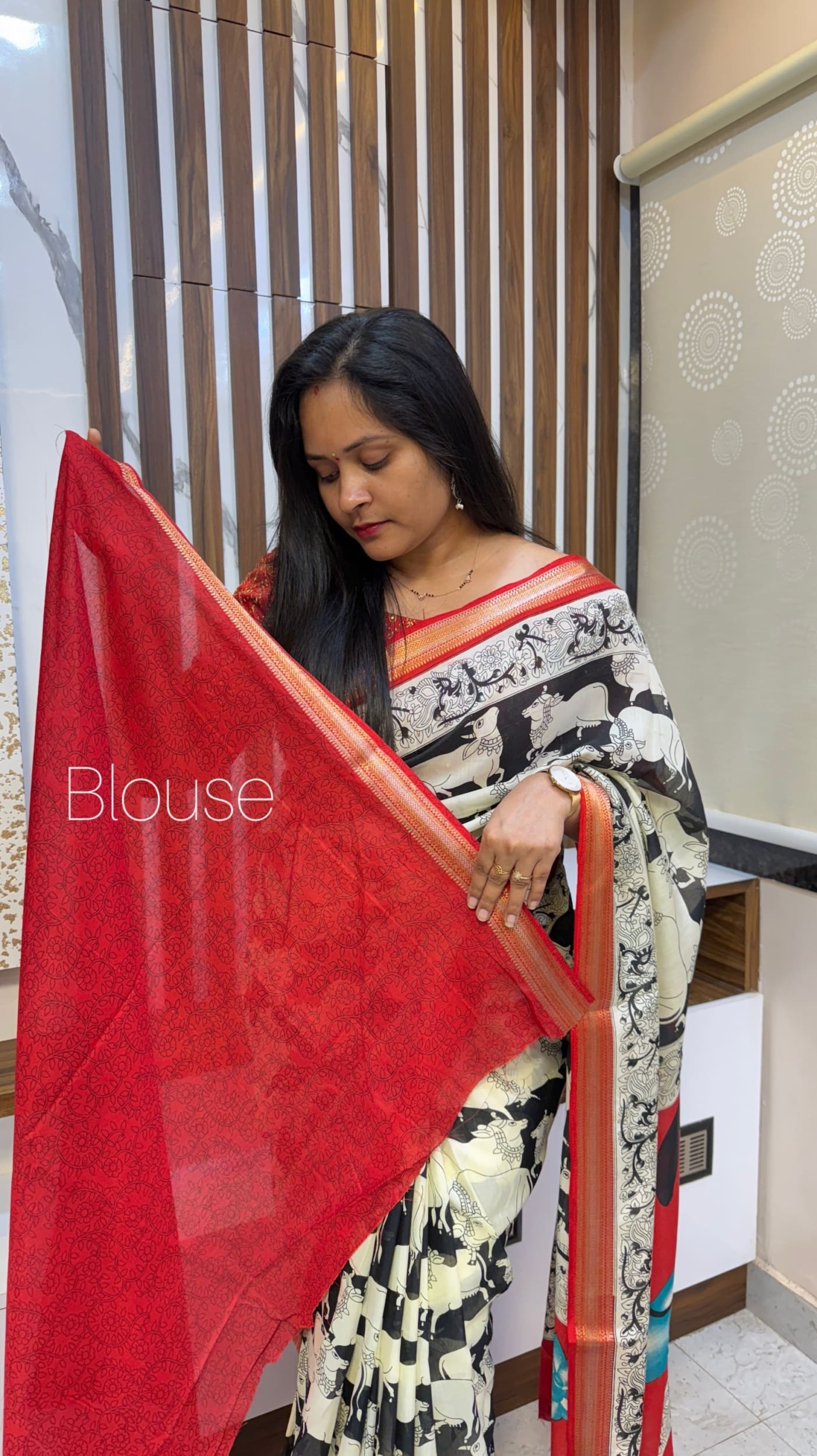Pichwai Design Dola Soft Cotton silk saree