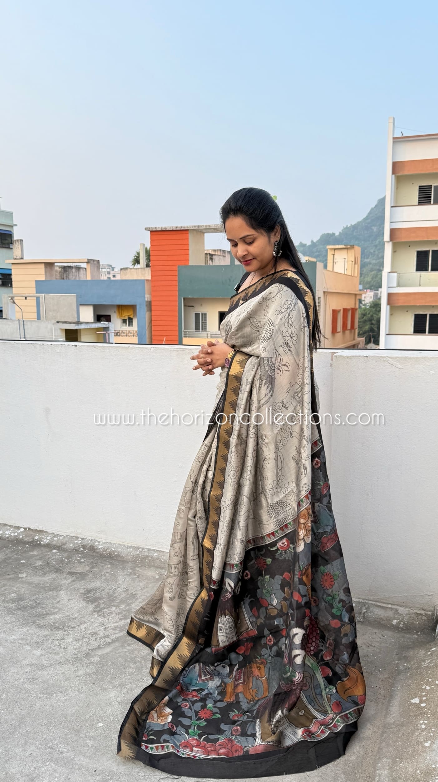 Kalamkari design Maheswari silk sarees