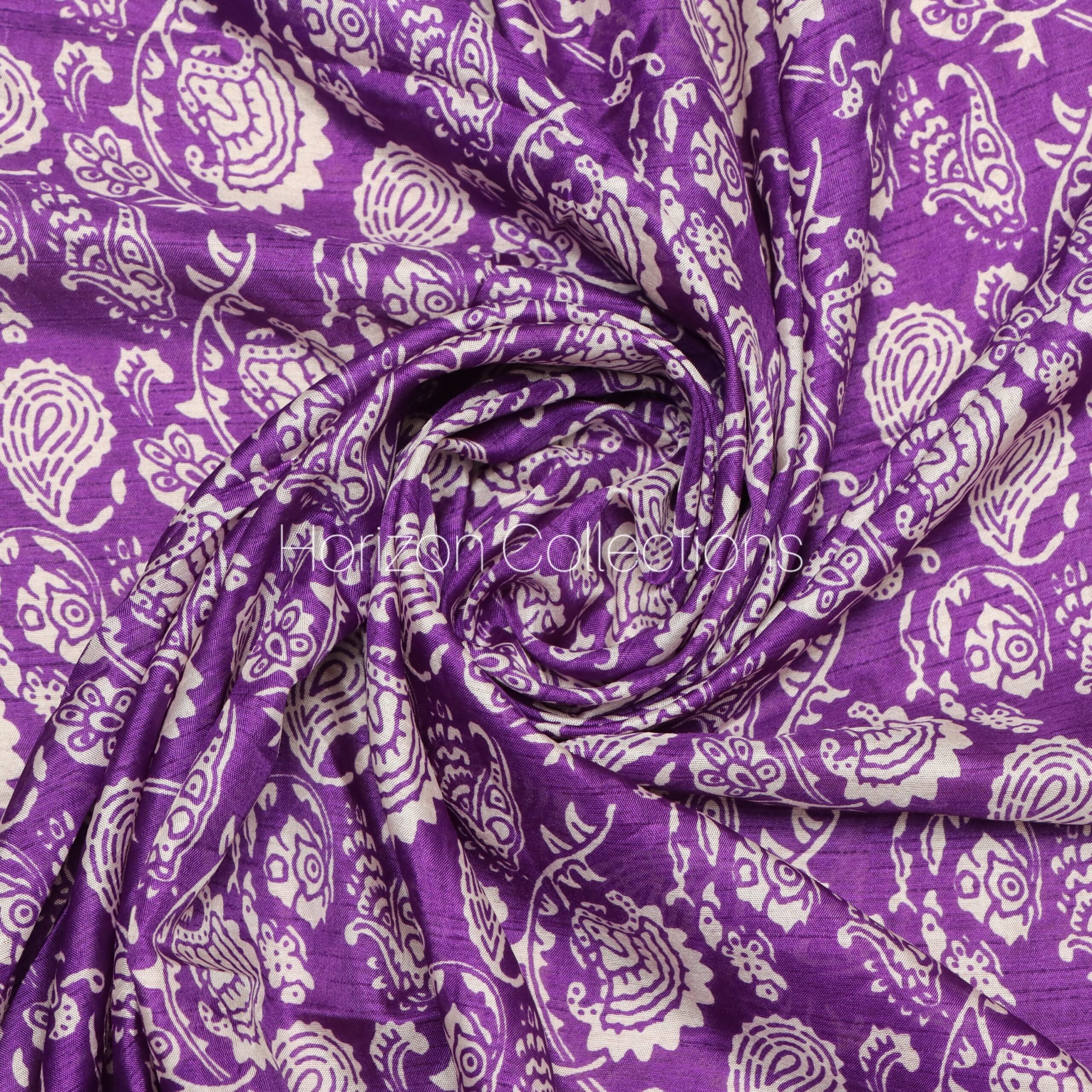 Green Florals with purple combination