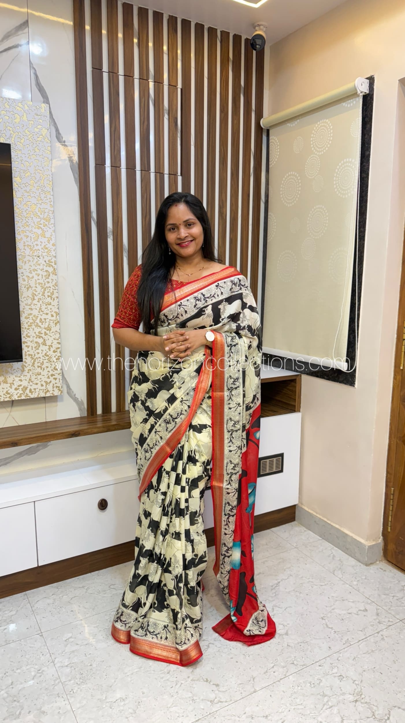Pichwai Design Dola Soft Cotton silk saree