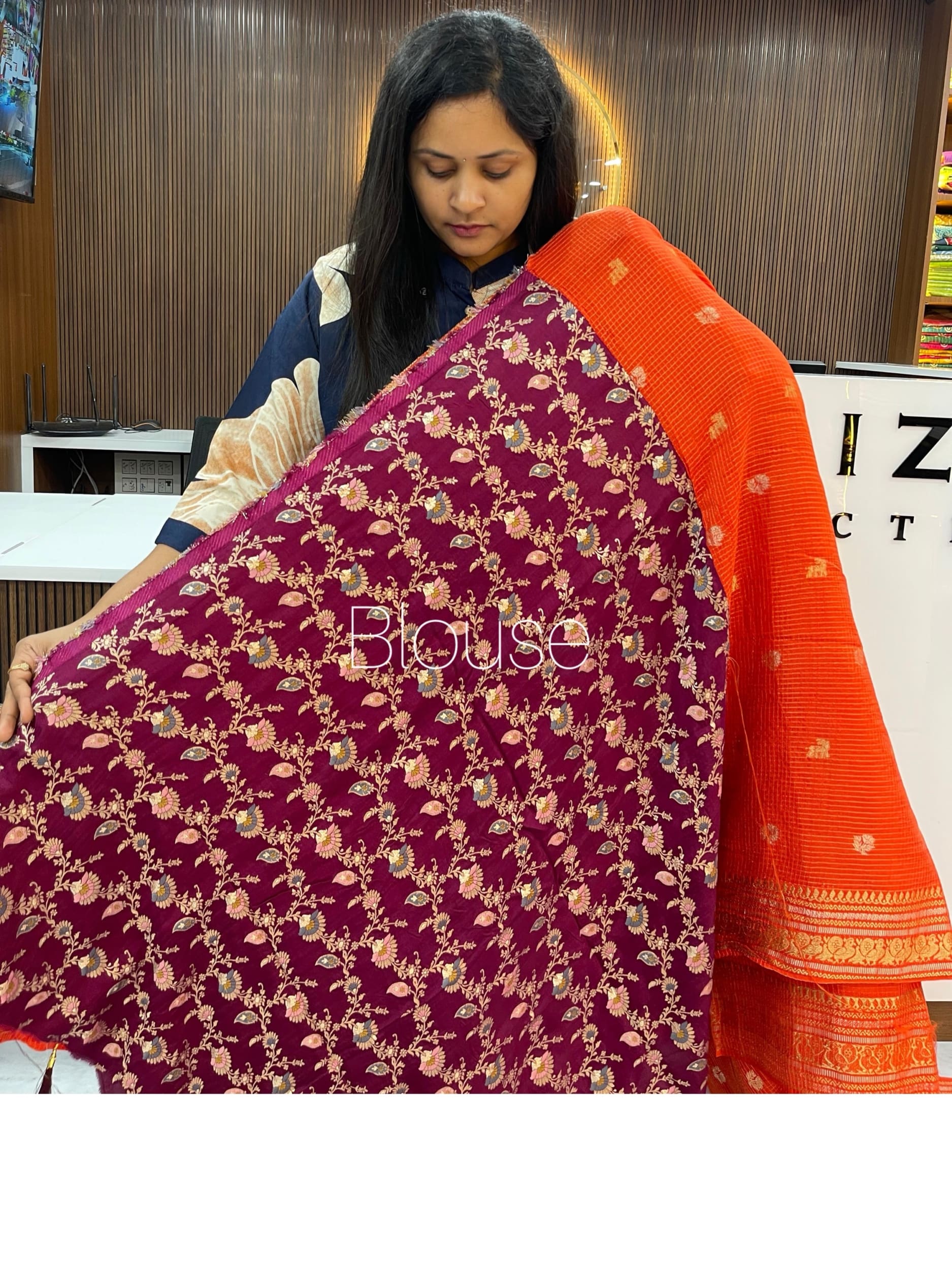 Orange Special Traditional Chexs saree