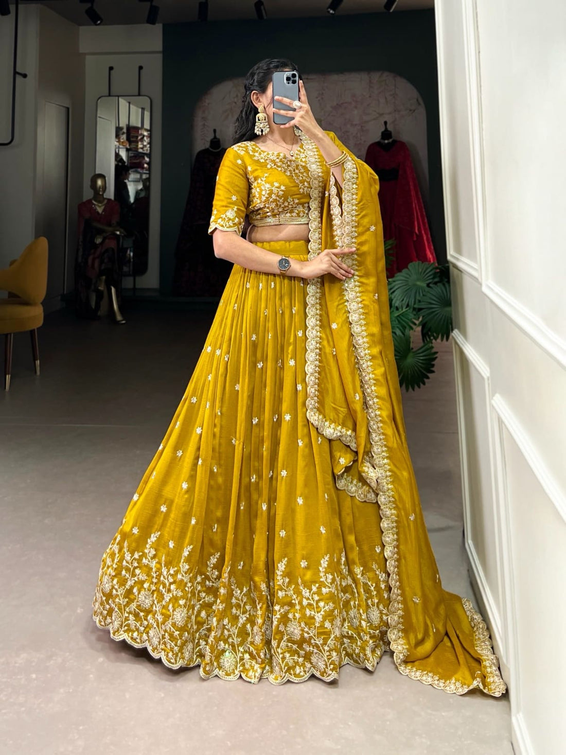 Mustard lehenga