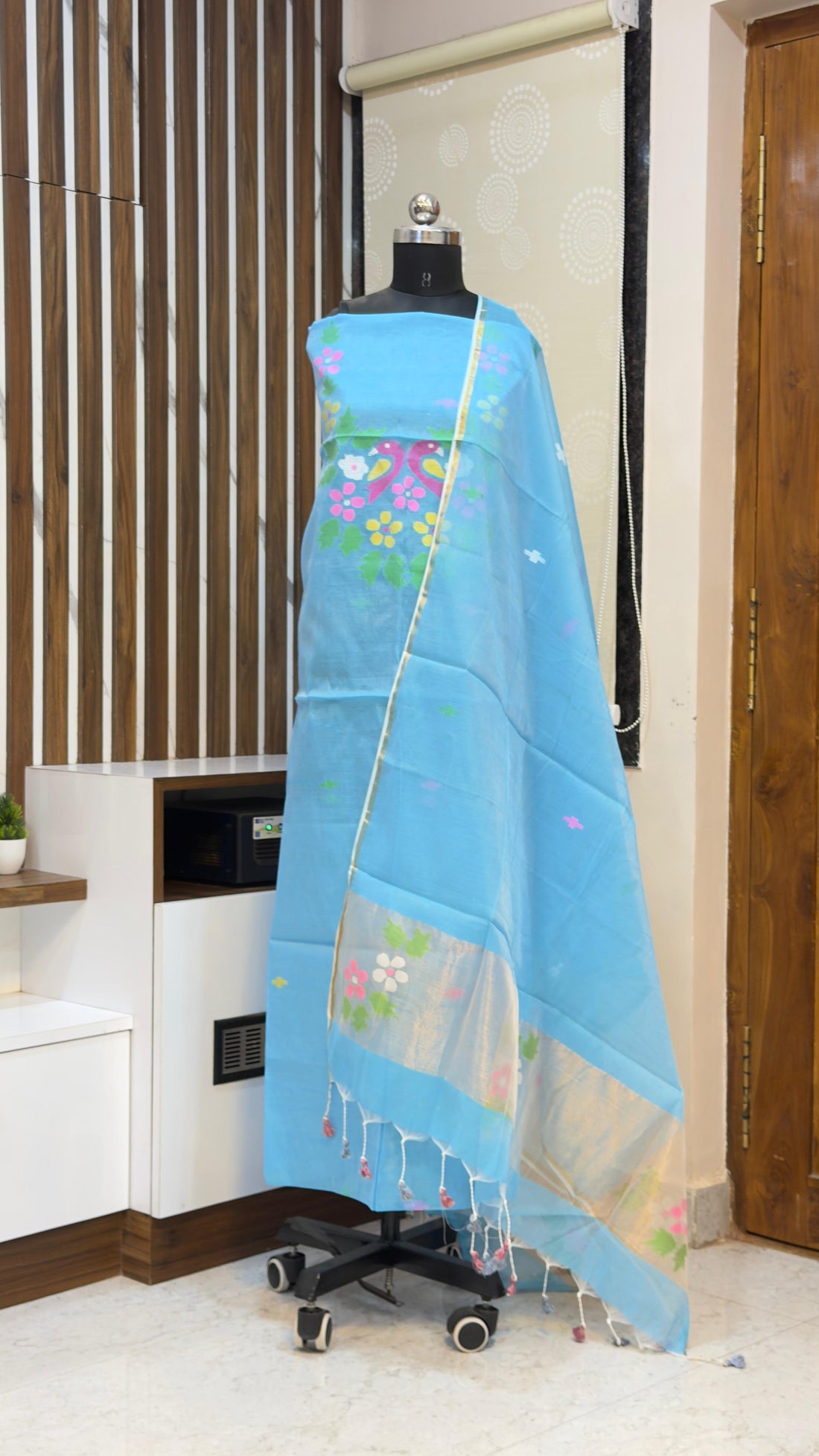 Handloom Muslin Jamdhani Dress materials