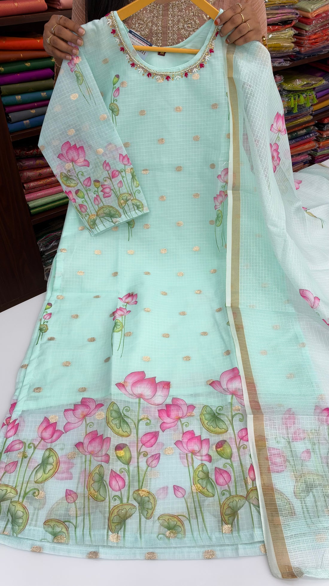 Pichwai kota three piece set